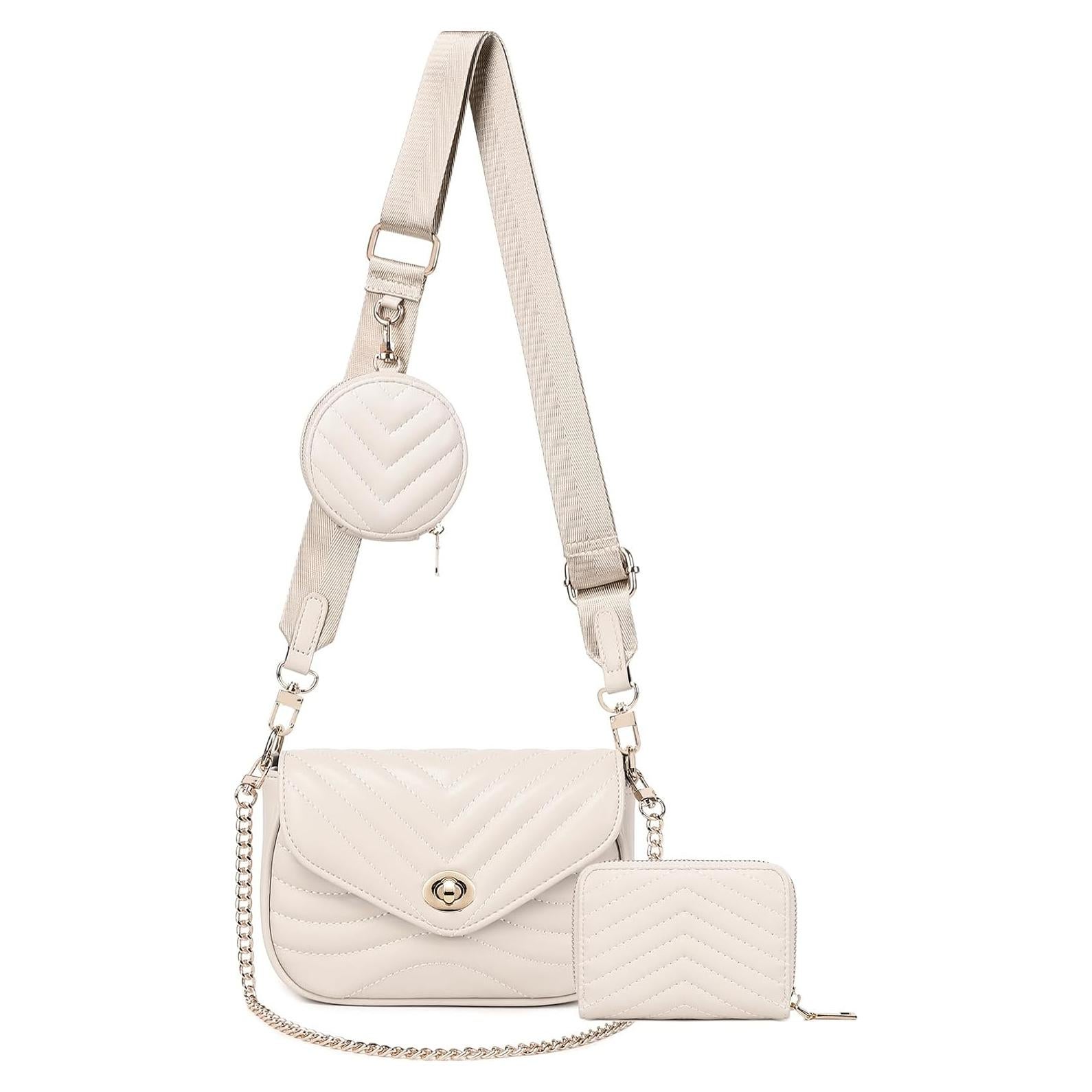 Bolso Cruzado Acolchado JEEHAN para Mujeres + Monedero