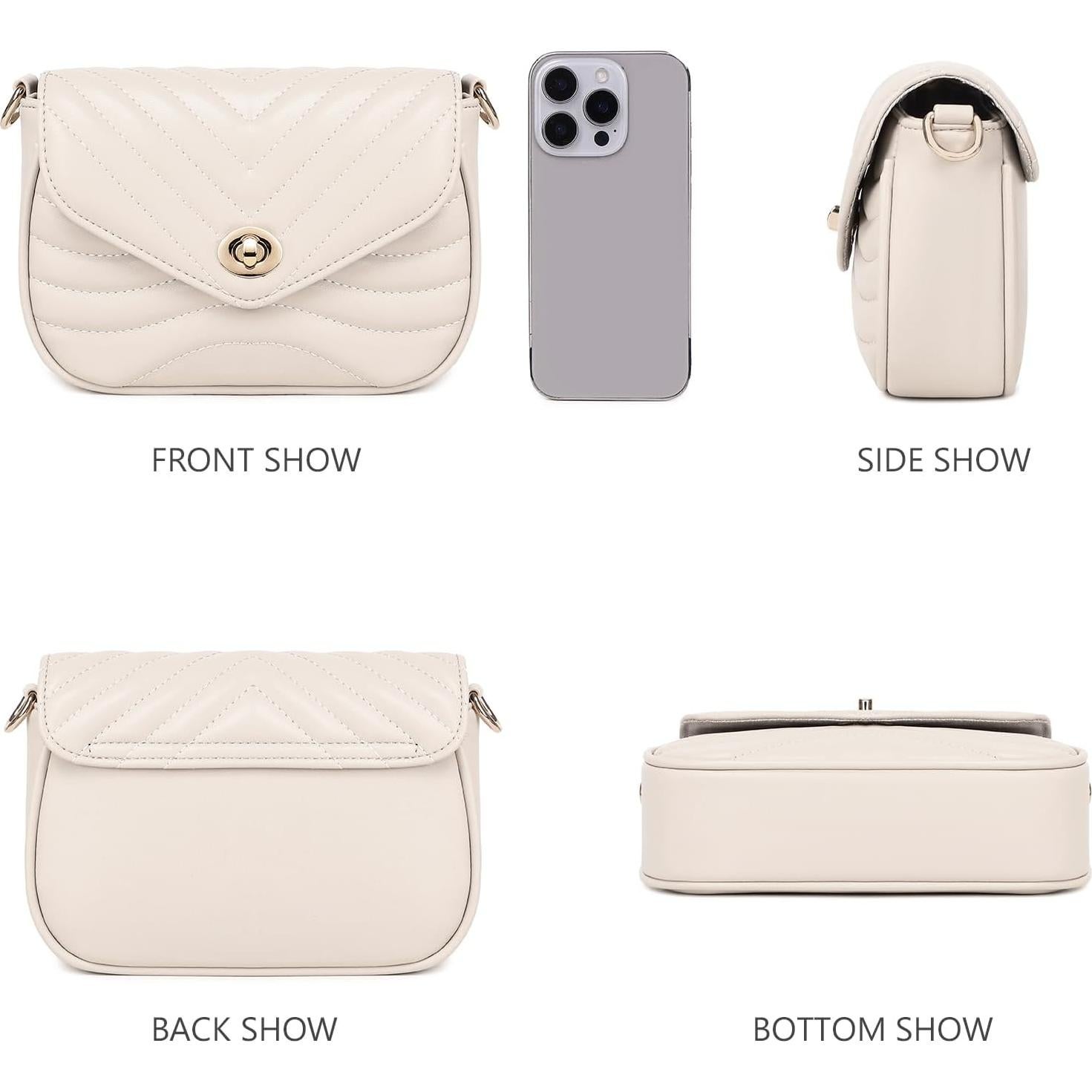 Bolso Cruzado Acolchado JEEHAN para Mujeres + Monedero