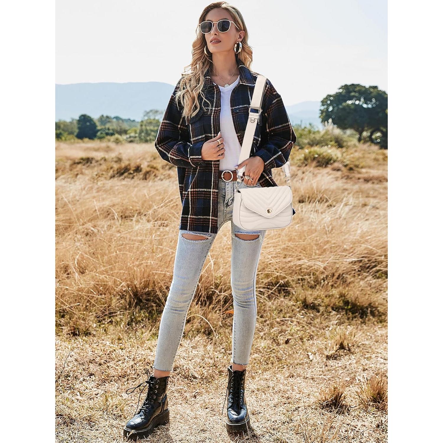 Bolso Cruzado Acolchado JEEHAN para Mujeres + Monedero