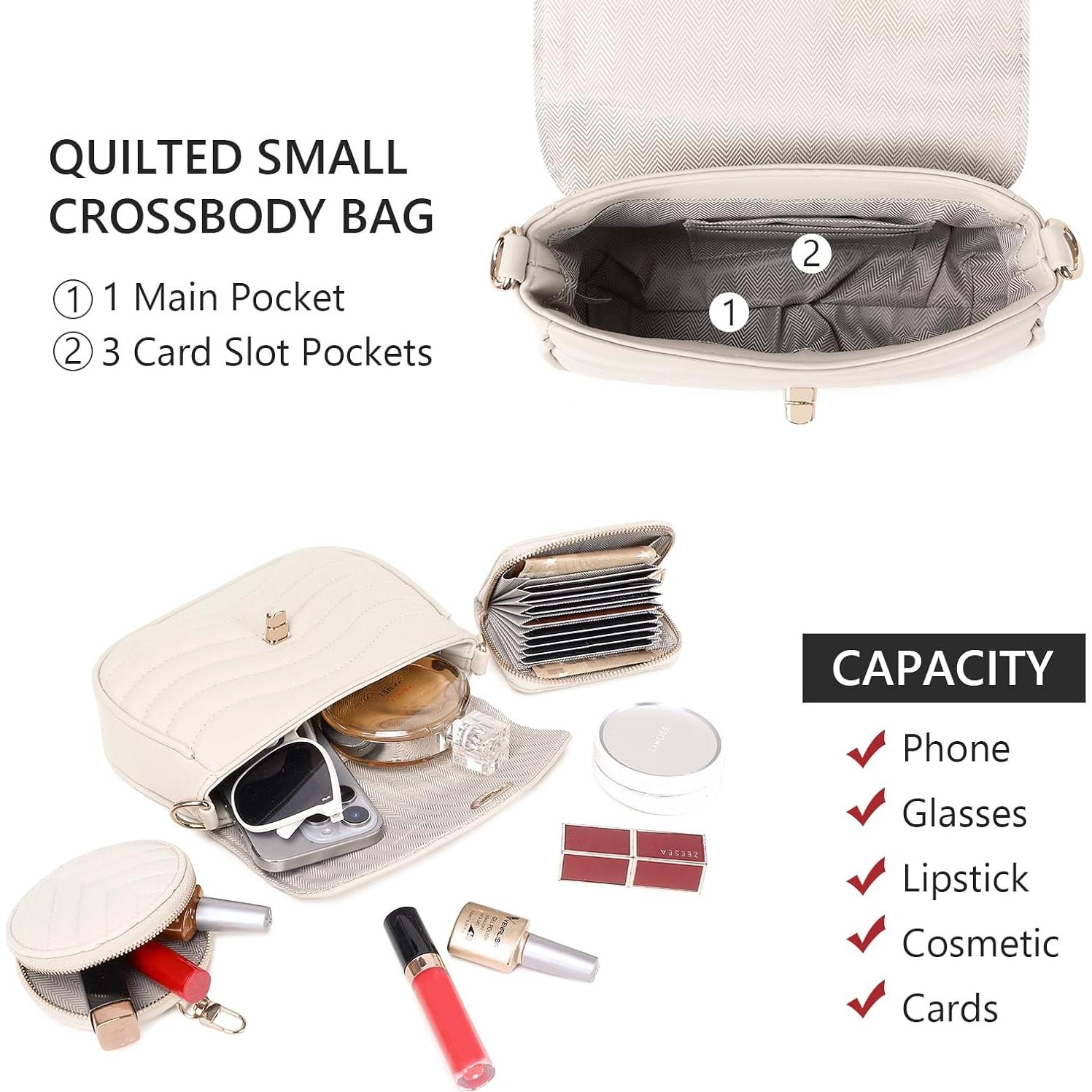 Bolso Cruzado Acolchado JEEHAN para Mujeres + Monedero