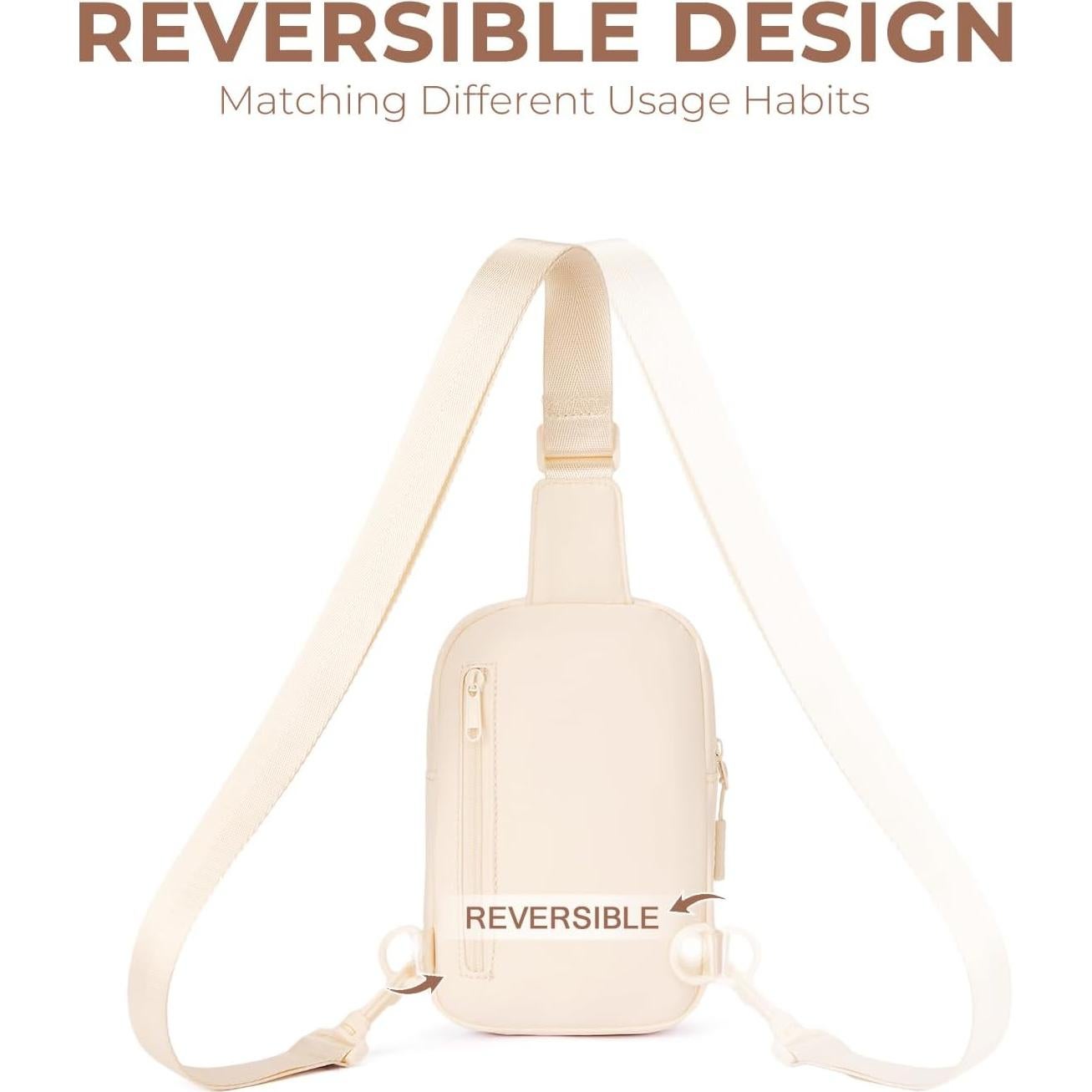 Bolsa Bandolera Cruzada CHOLISS Unisex Marfil 20x10x20cm