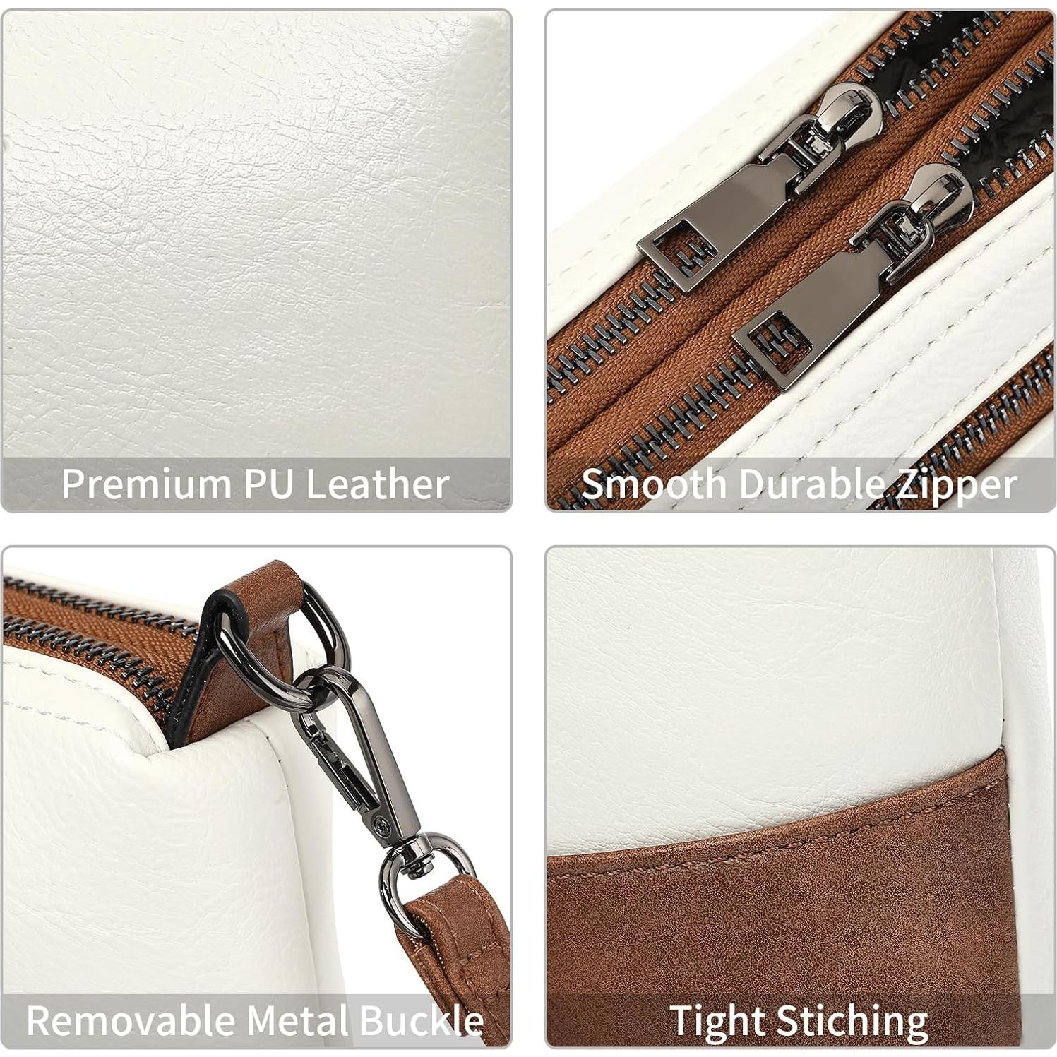 Bolso Cruzado GAEKEAO de Cuero Vegano para Mujeres 22x7x14cm