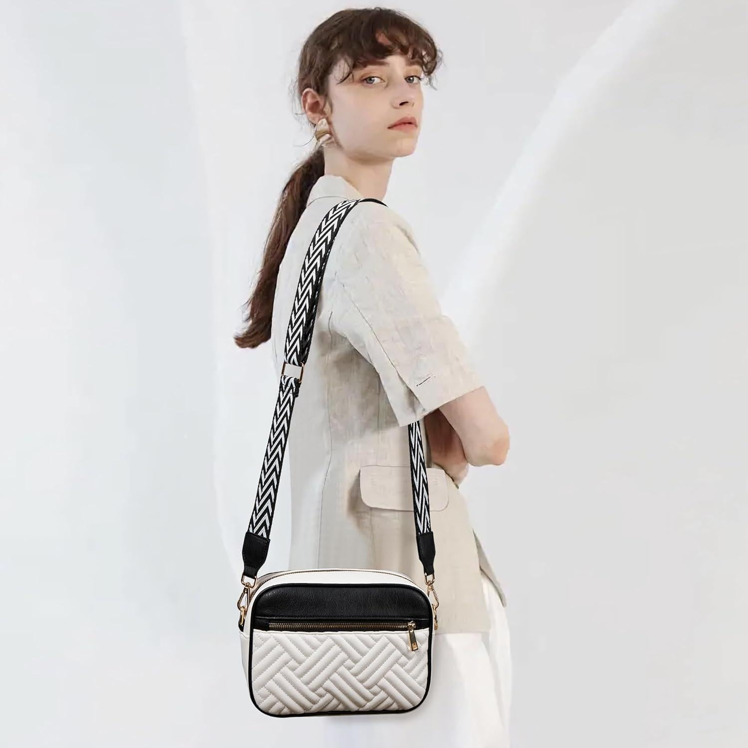 Bolso Cruzado Elegante de Cuero Vegano para Mujer - 24x16cm