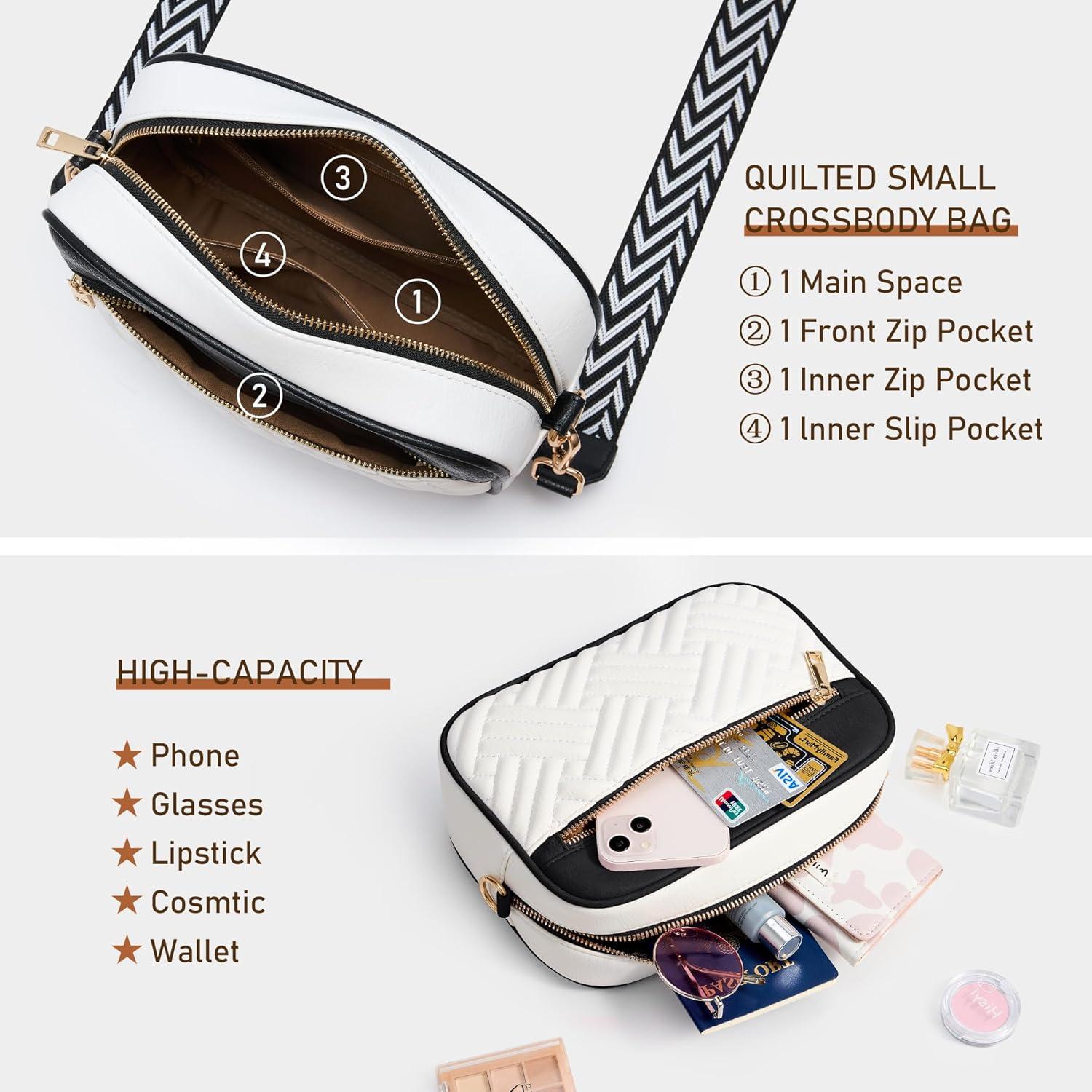 Bolso Cruzado Elegante de Cuero Vegano para Mujer - 24x16cm