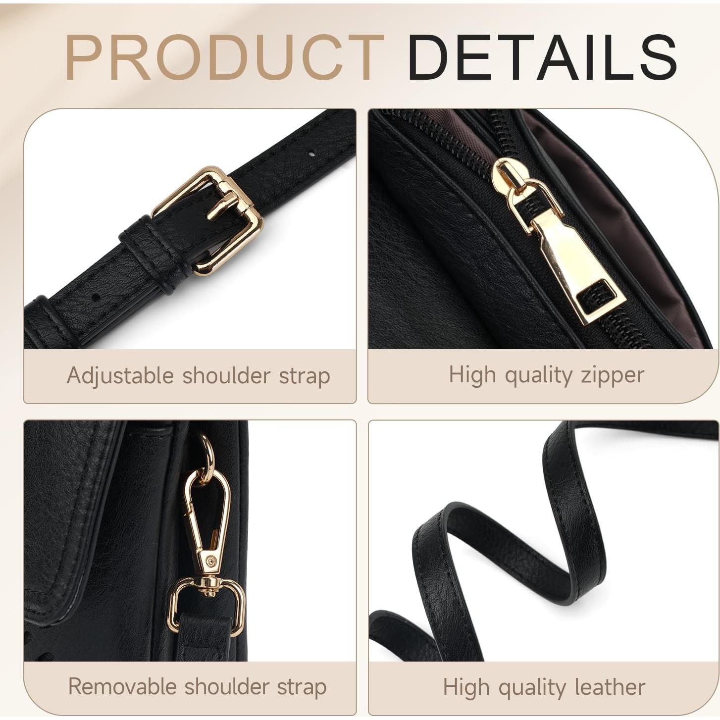 Bolso Cruzado Pequeño APHISON de Cuero Vegano para Teléfono