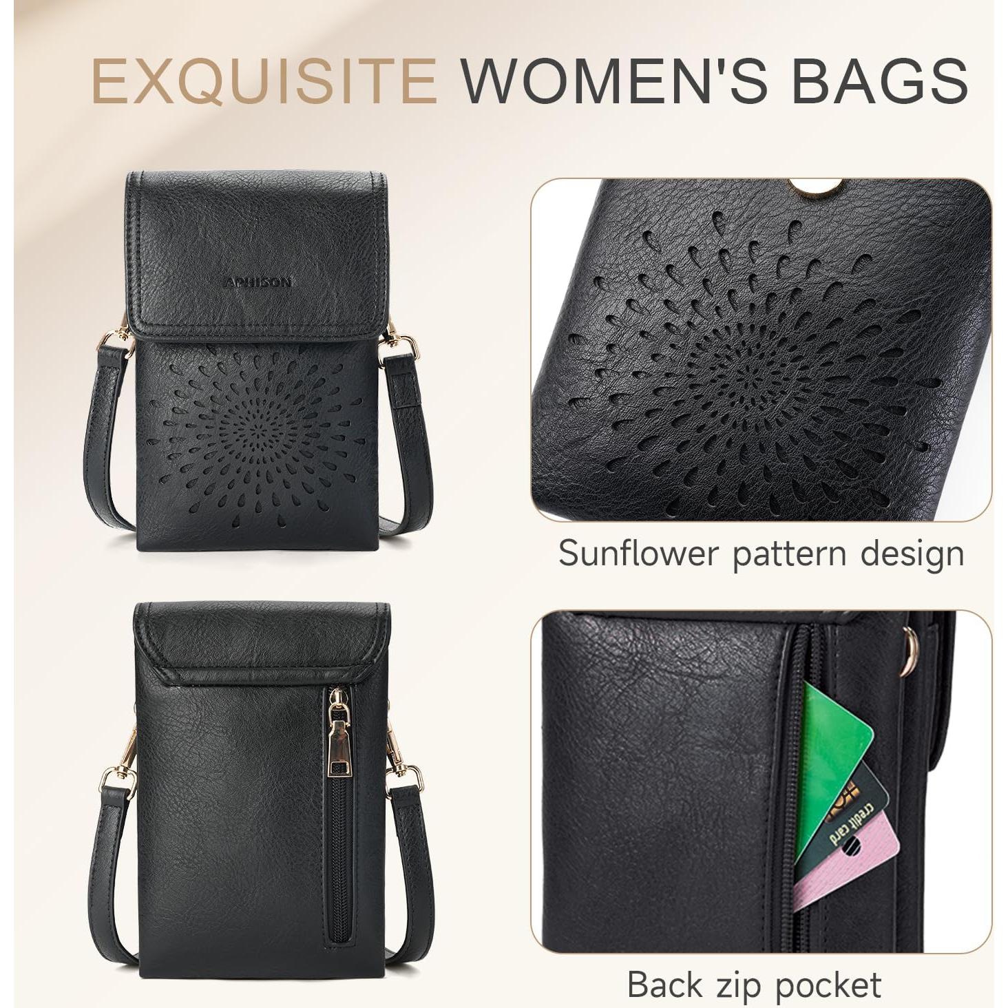 Bolso Cruzado Pequeño APHISON de Cuero Vegano para Teléfono