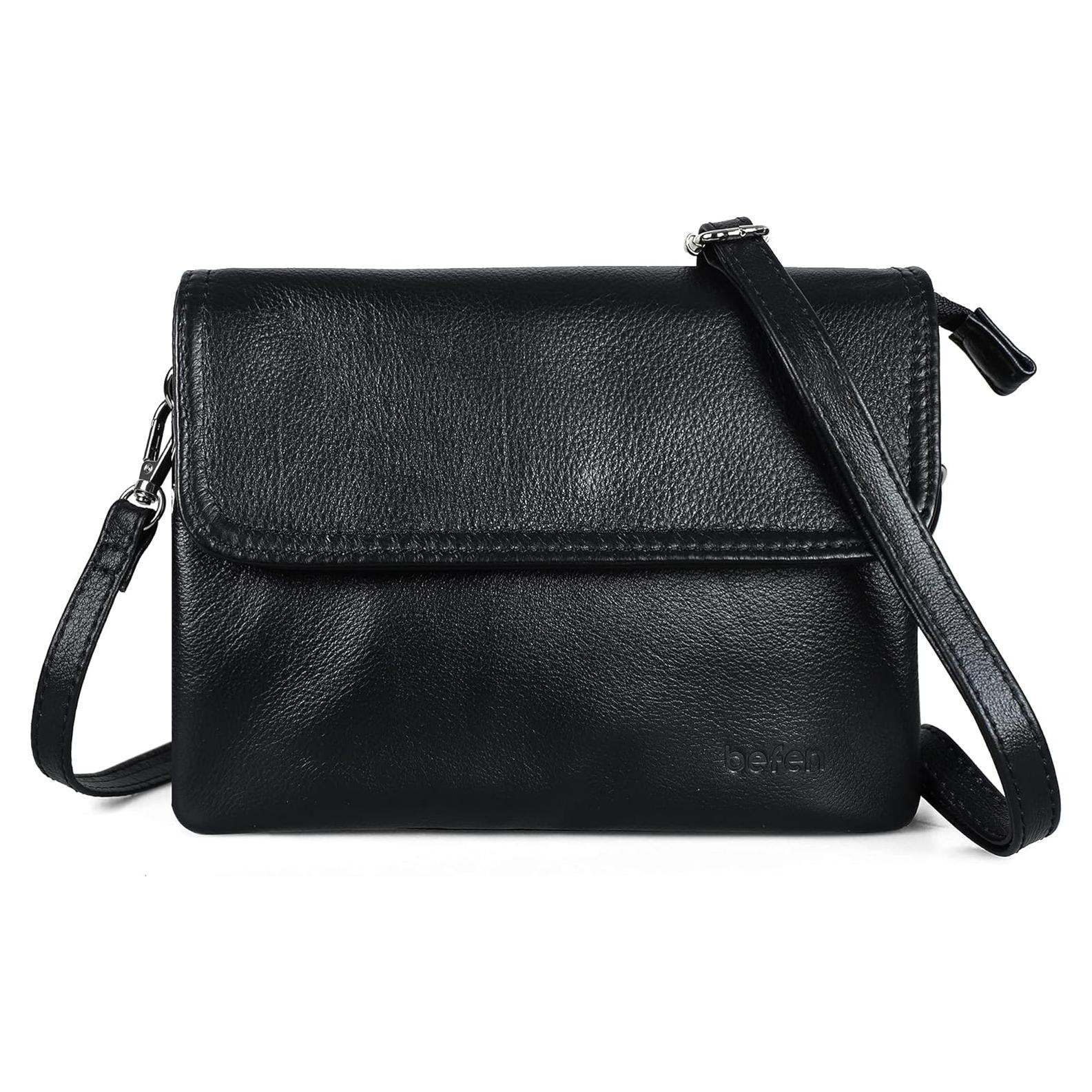 Bolso Cruzado de Cuero Genuino Befen para Teléfono Celular