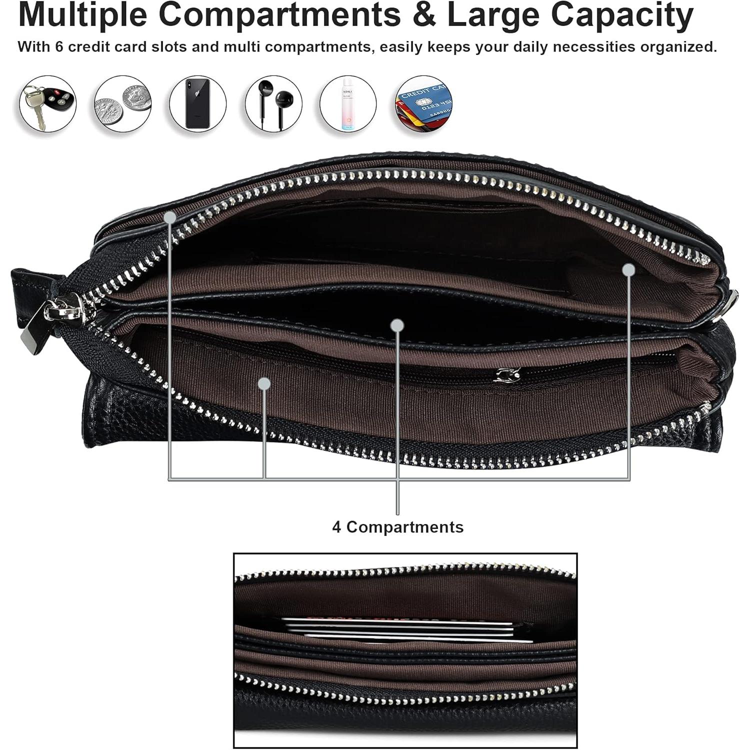 Bolso Cruzado de Cuero Genuino Befen para Teléfono Celular