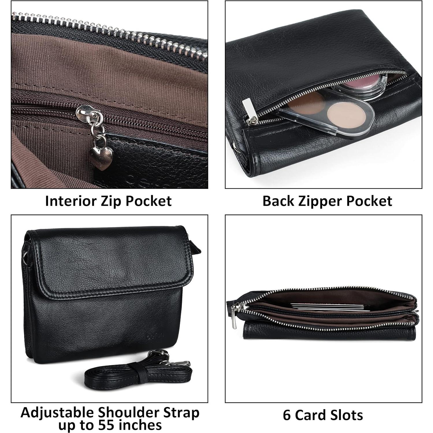 Bolso Cruzado de Cuero Genuino Befen para Teléfono Celular