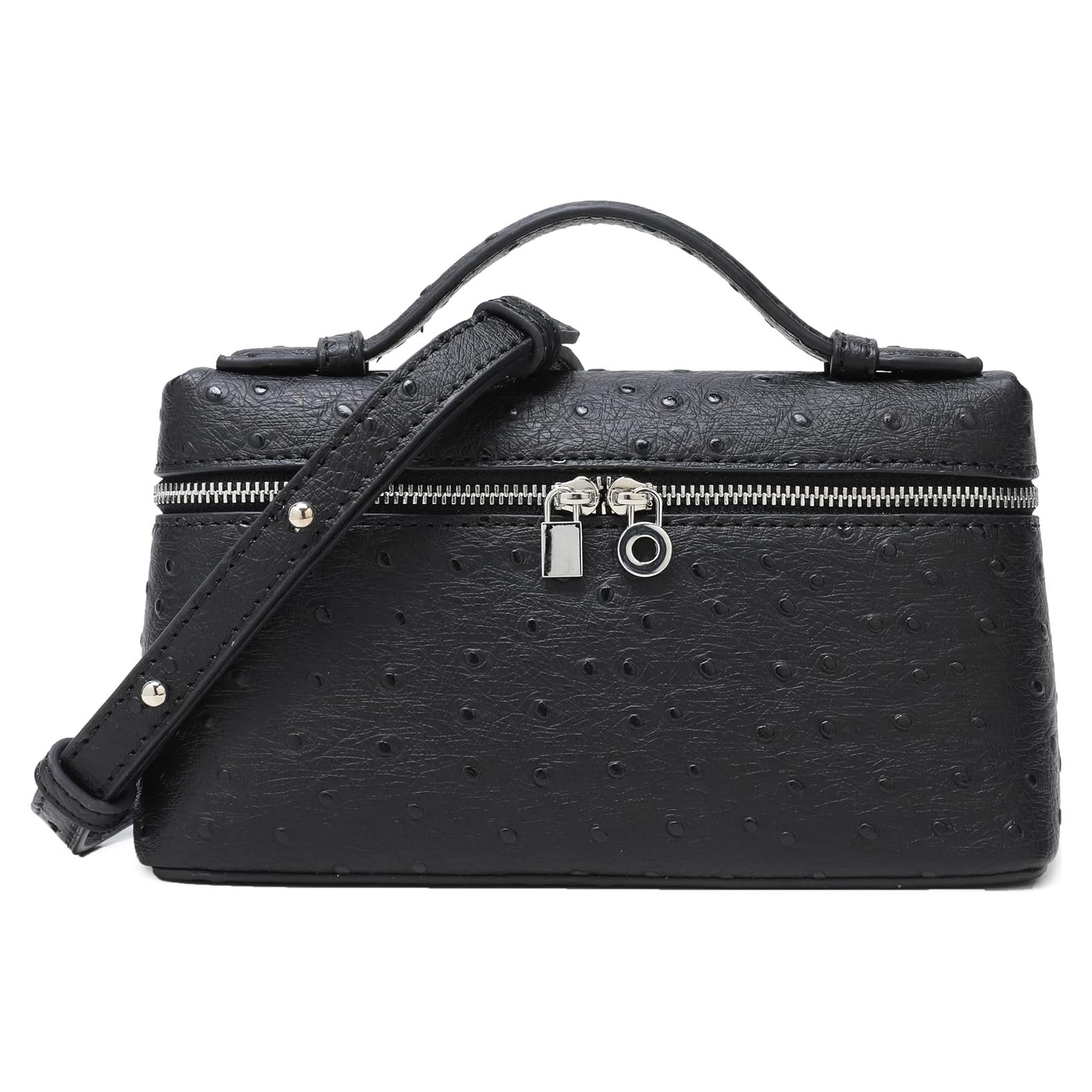 Bolso Cruzado Rejolly de Cuero Sintético para Mujeres - Negro