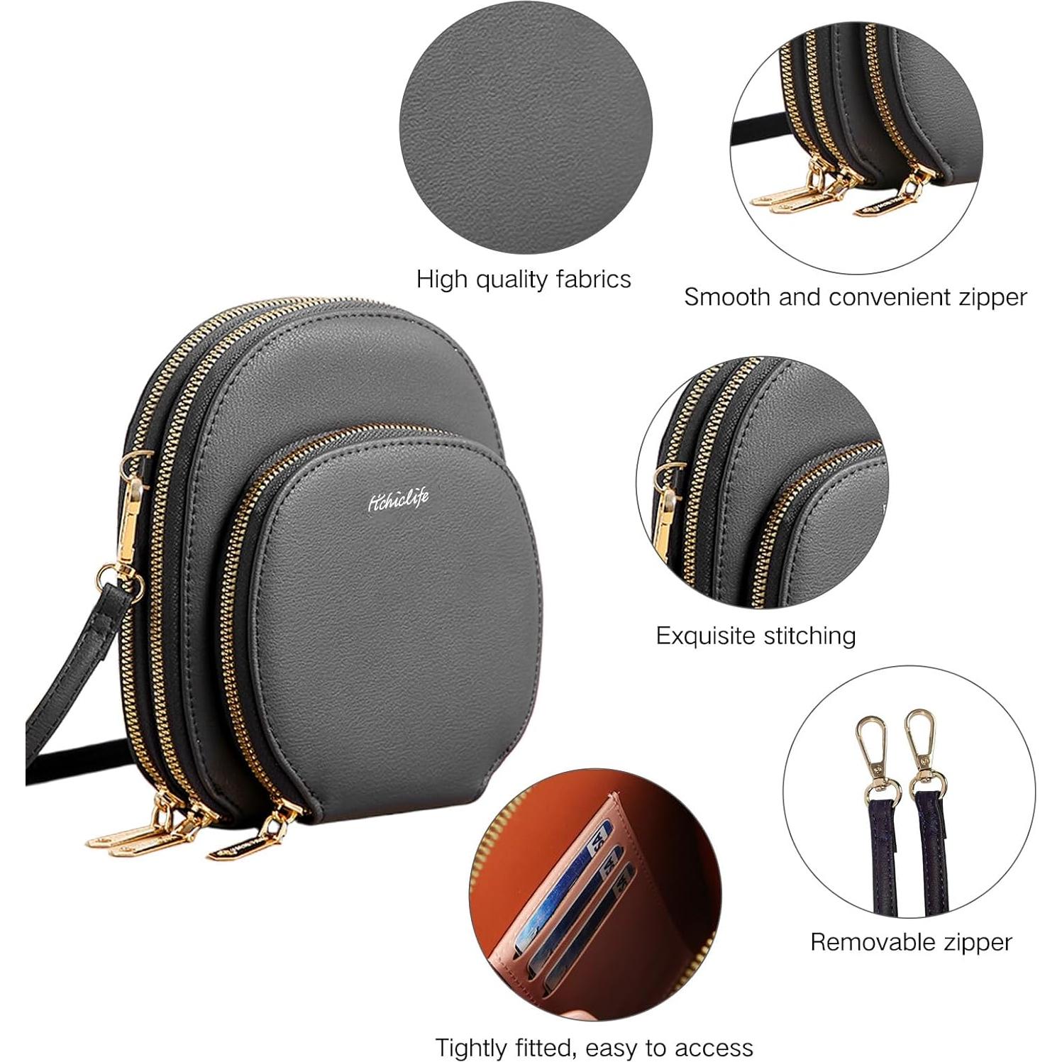 Bolso Cruzado Pequeño de Cuero Vegano Endaycon Negro