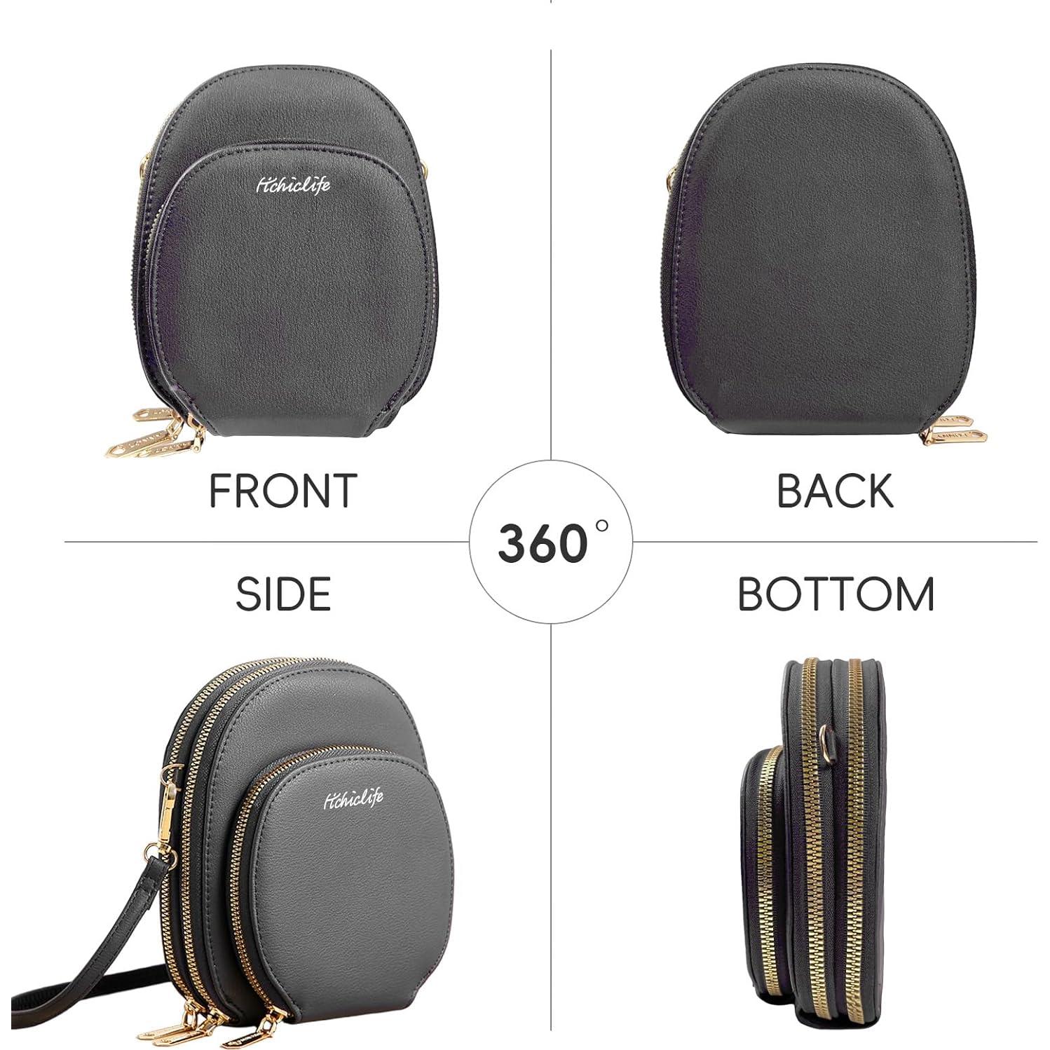 Bolso Cruzado Pequeño de Cuero Vegano Endaycon Negro