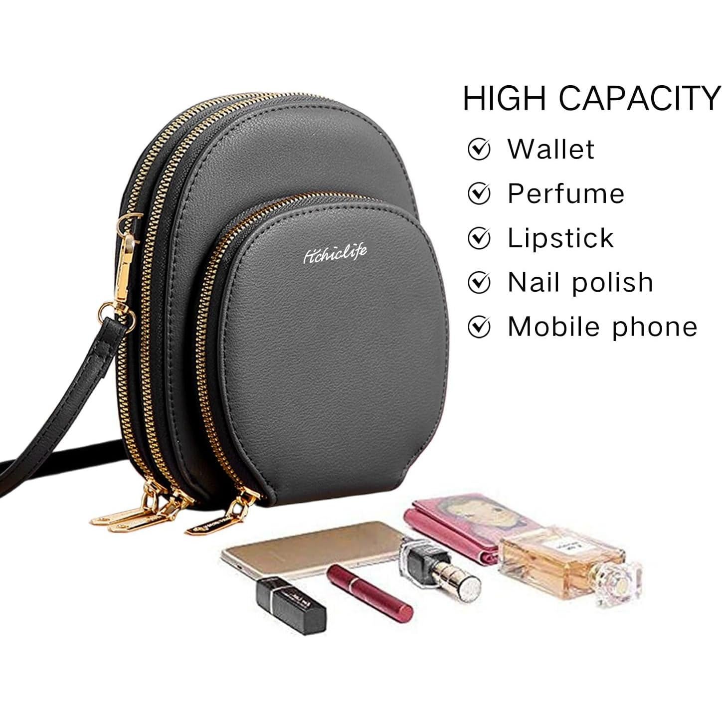 Bolso Cruzado Pequeño de Cuero Vegano Endaycon Negro