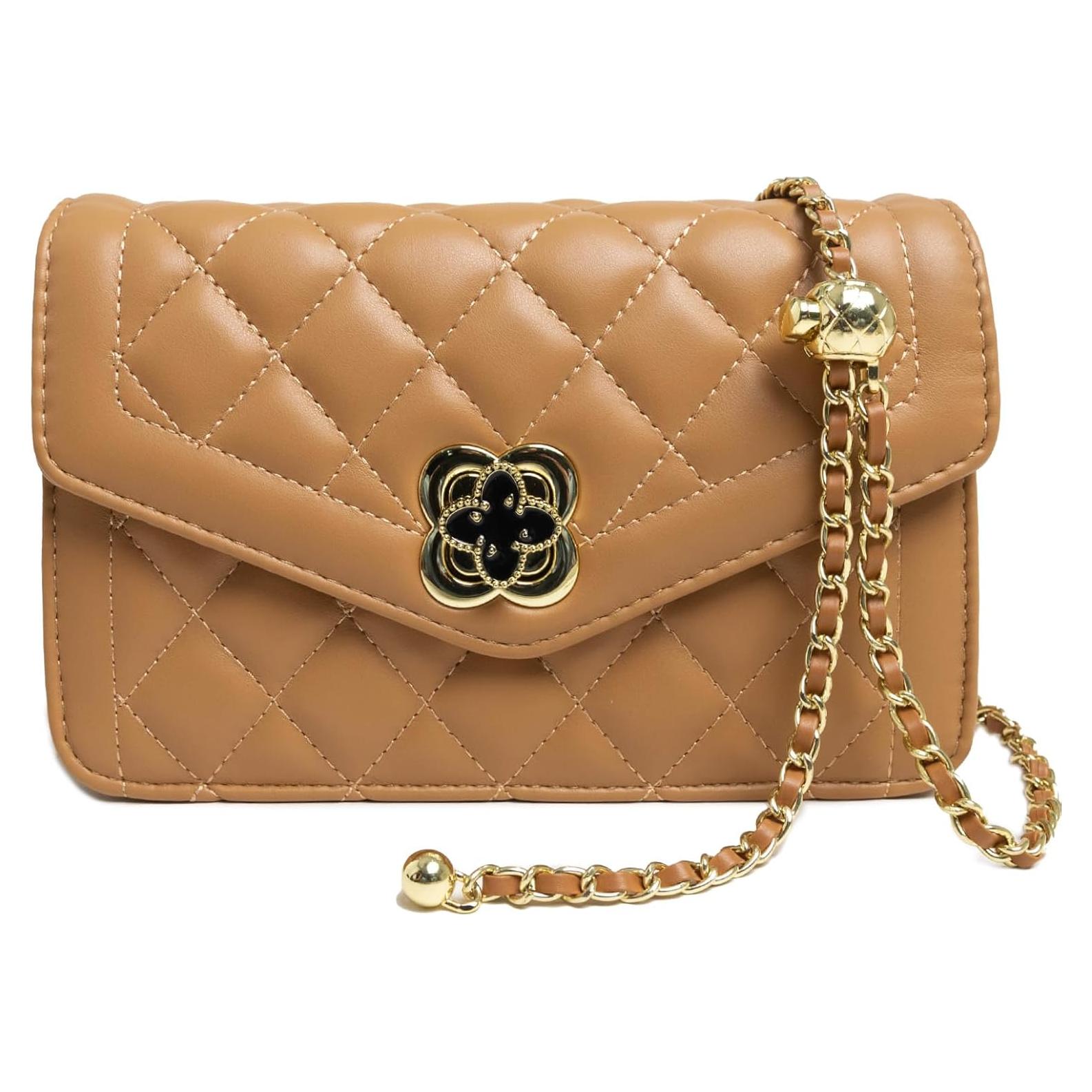 Bolso de cuero cruzado ZWI-player marrón 21.8x13.7 cm