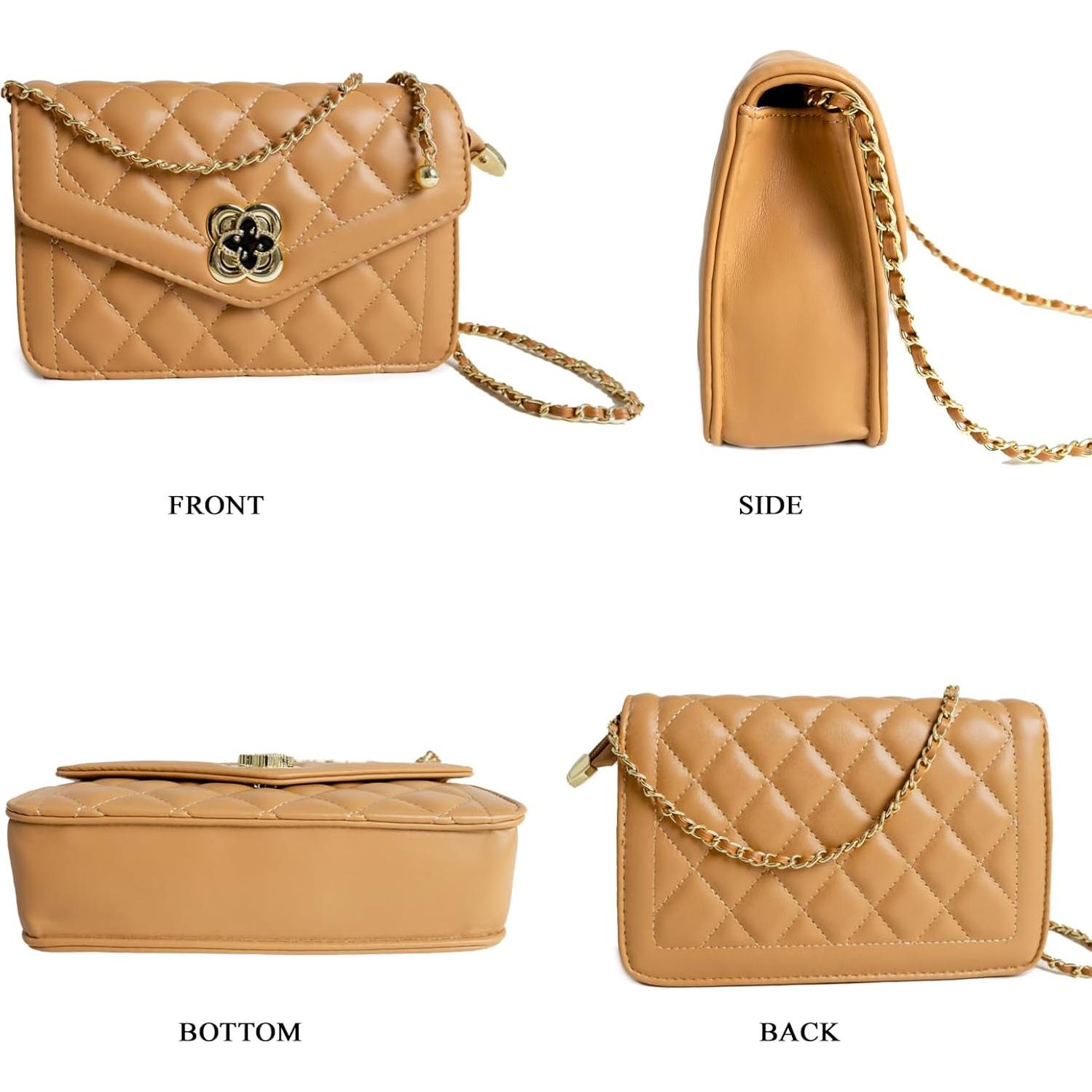 Bolso de cuero cruzado ZWI-player marrón 21.8x13.7 cm