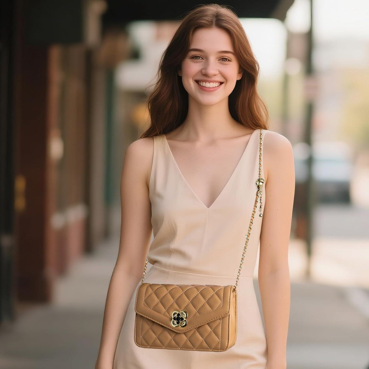 Bolso de cuero cruzado ZWI-player marrón 21.8x13.7 cm