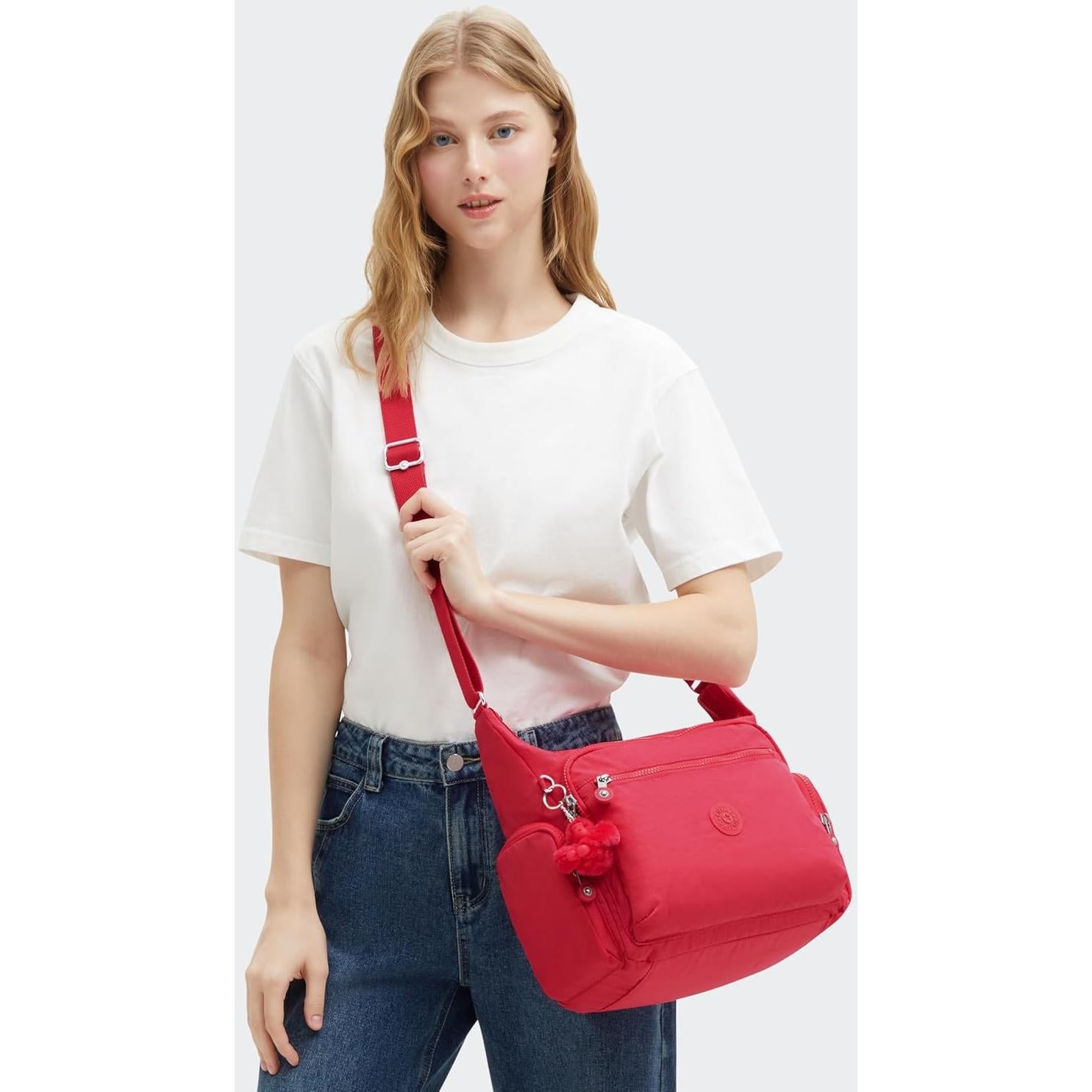 Bolso Cruzado Kipling Gabbie Rosa 18.4x29.8x35.6cm