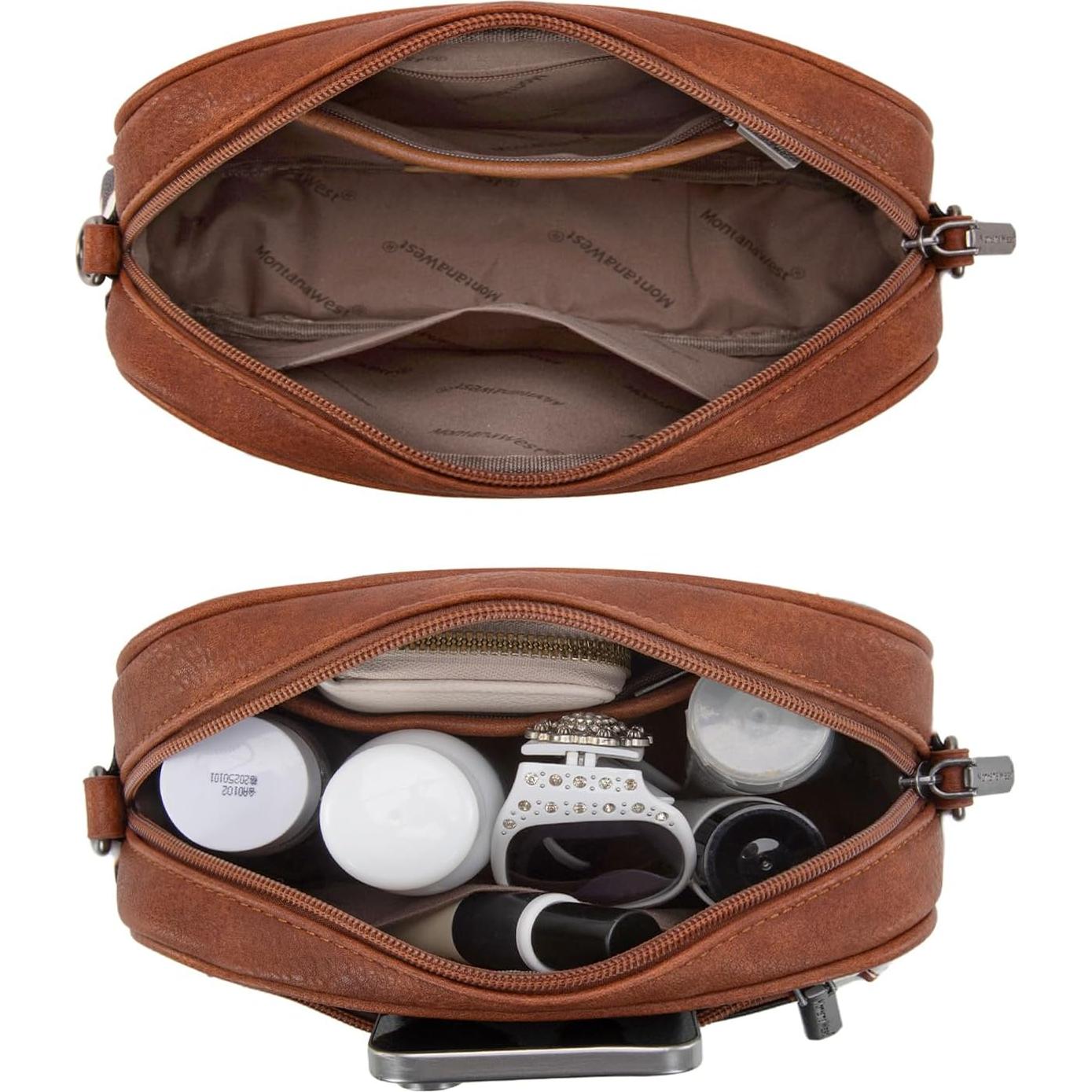 Bolso Cruzado Pequeño Montana West para Mujeres Estampado Vaca