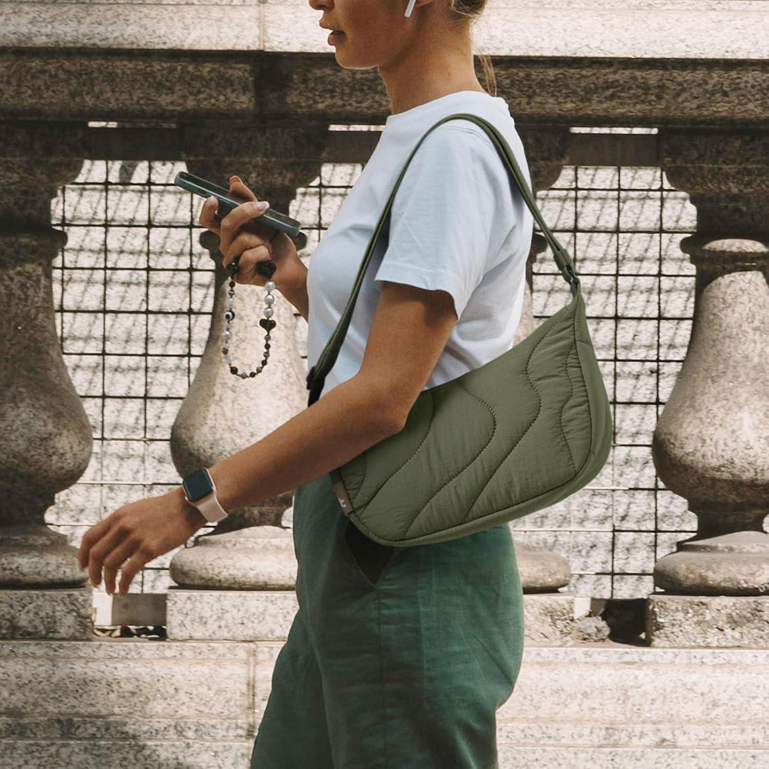 Bolsa Cruzada Acolchada tomtoc 3.5L Verde para Mujeres