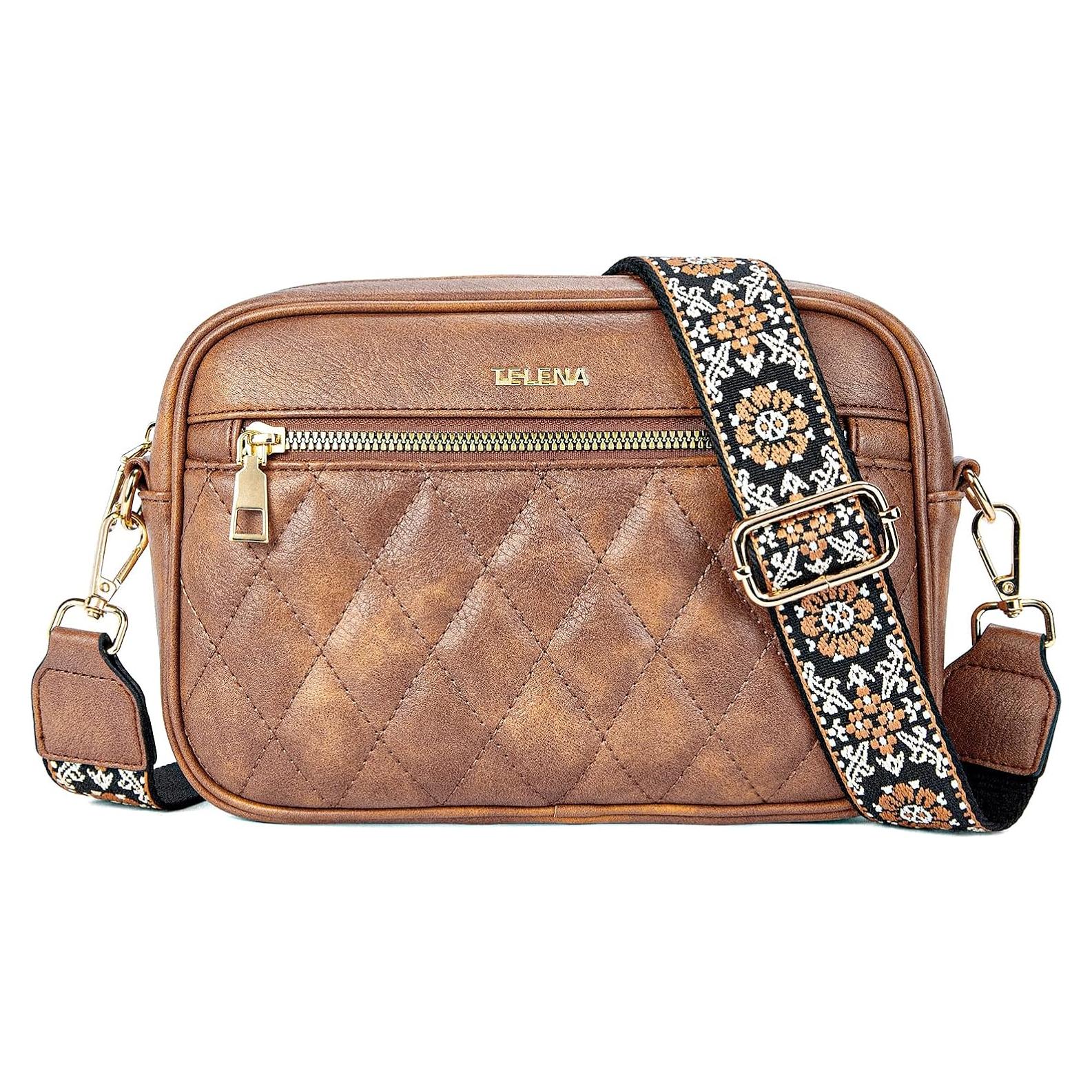 Bolso Cruzado Telena Acolchado de Cuero Sintético para Mujeres