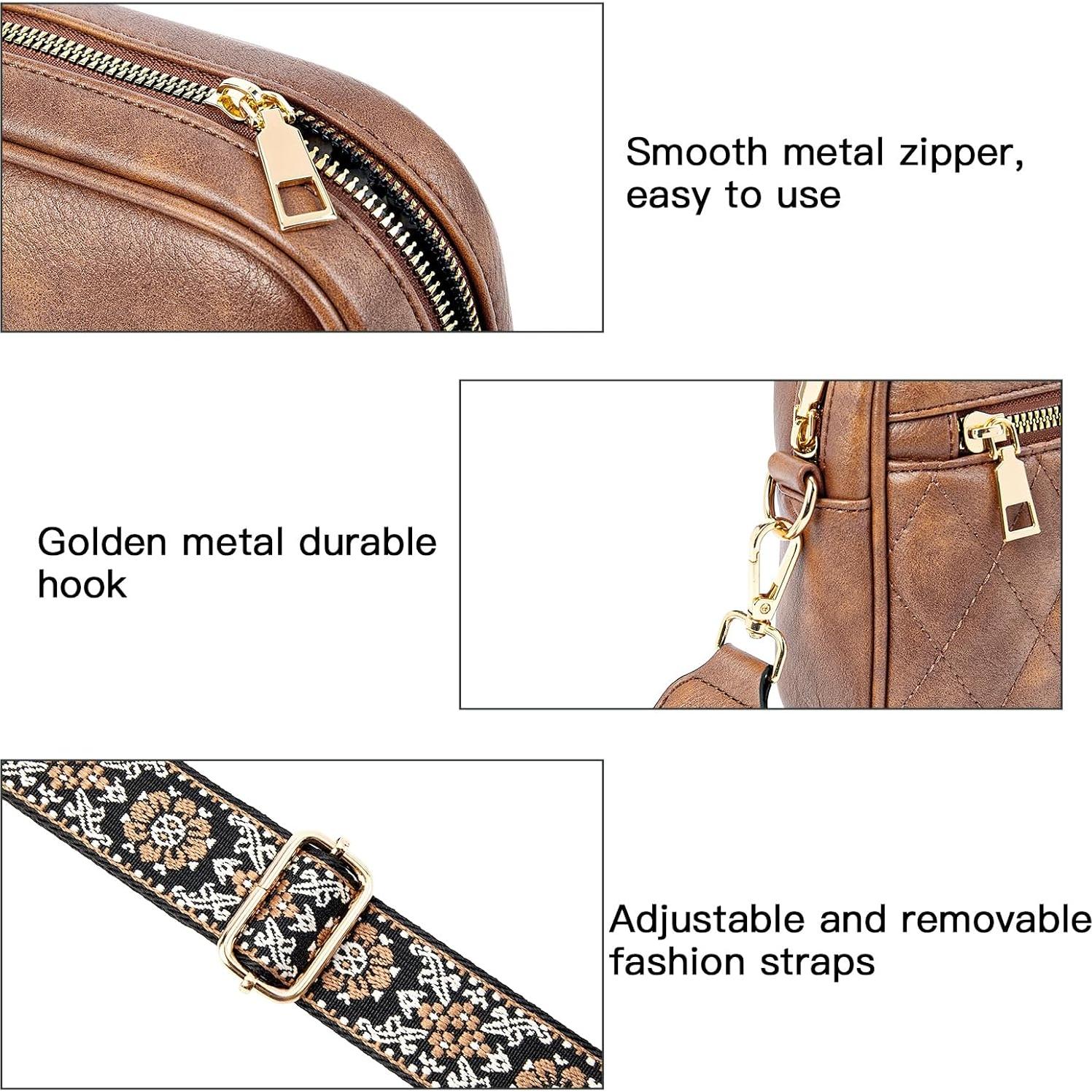 Bolso Cruzado Telena Acolchado de Cuero Sintético para Mujeres