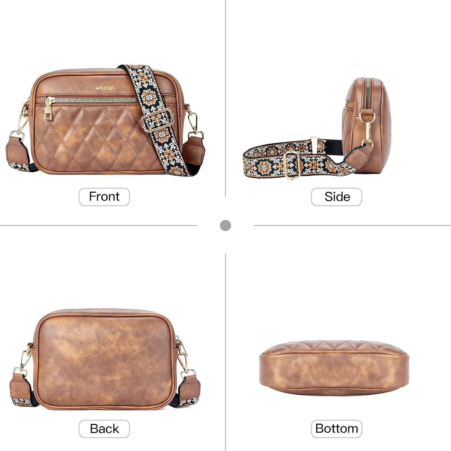 Bolso Cruzado Telena Acolchado de Cuero Sintético para Mujeres