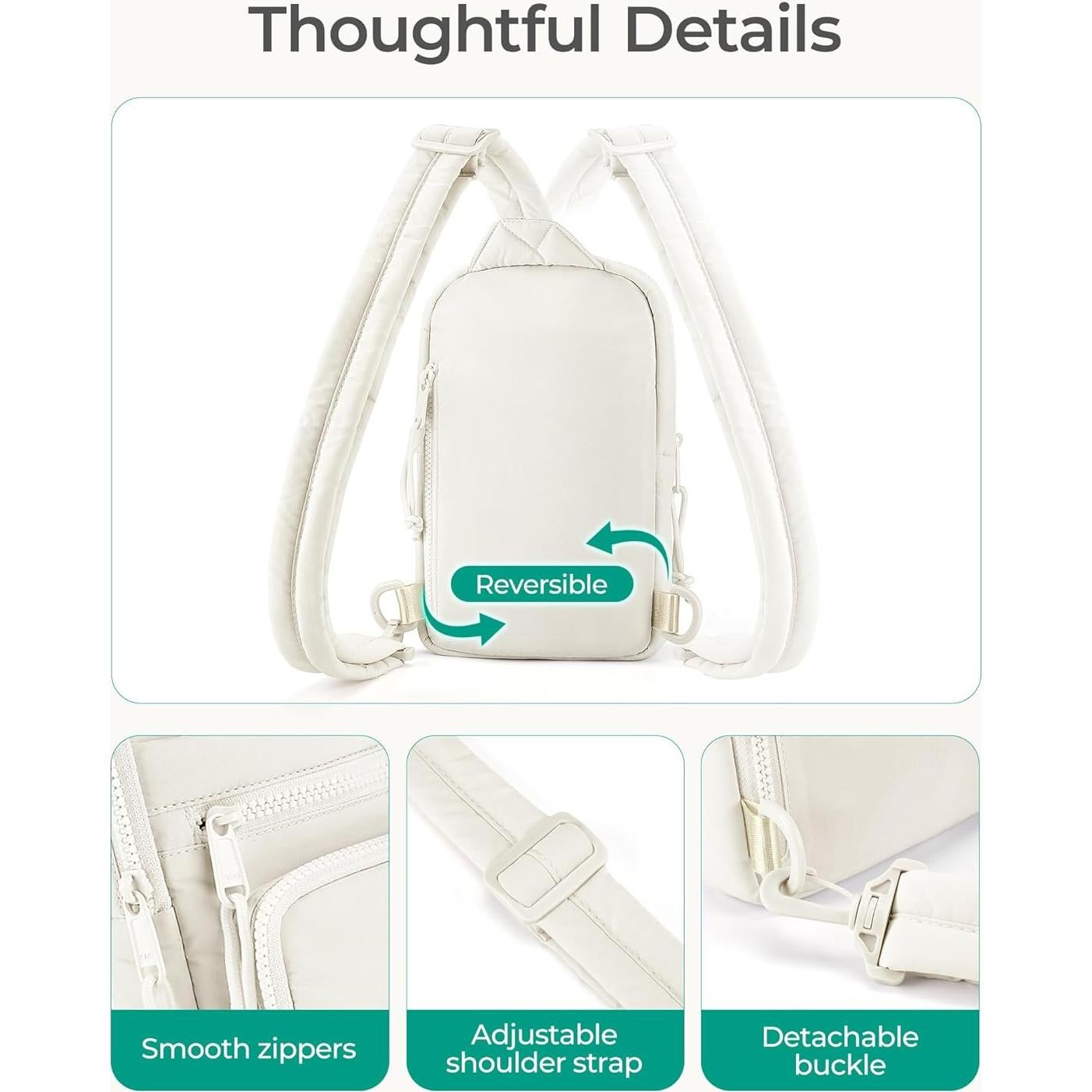 Bolsa Cruzada BAGSMART para Mujeres Marrón 2.8L 18x26cm