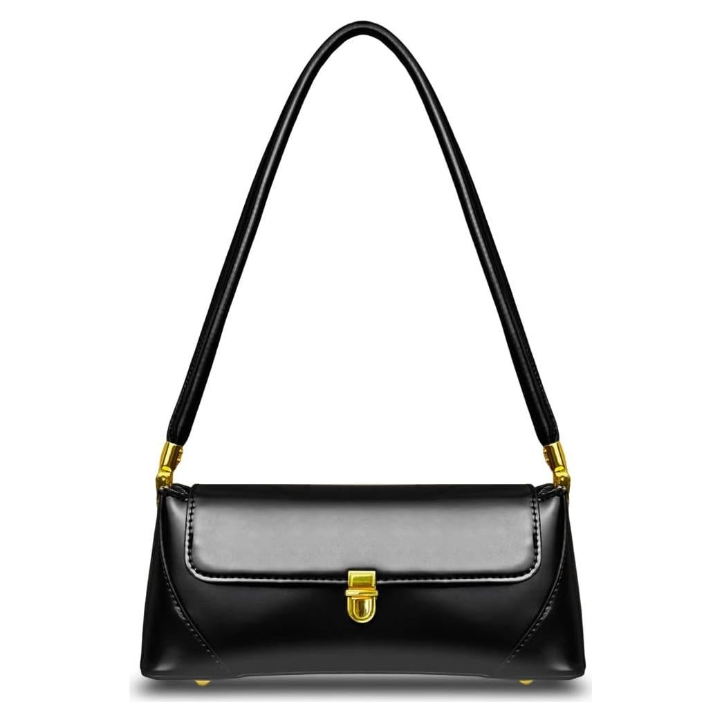 Bolso de Hombro Vintage para Mujeres Cuiab - Negro 27.94x9.4x11.43 cm