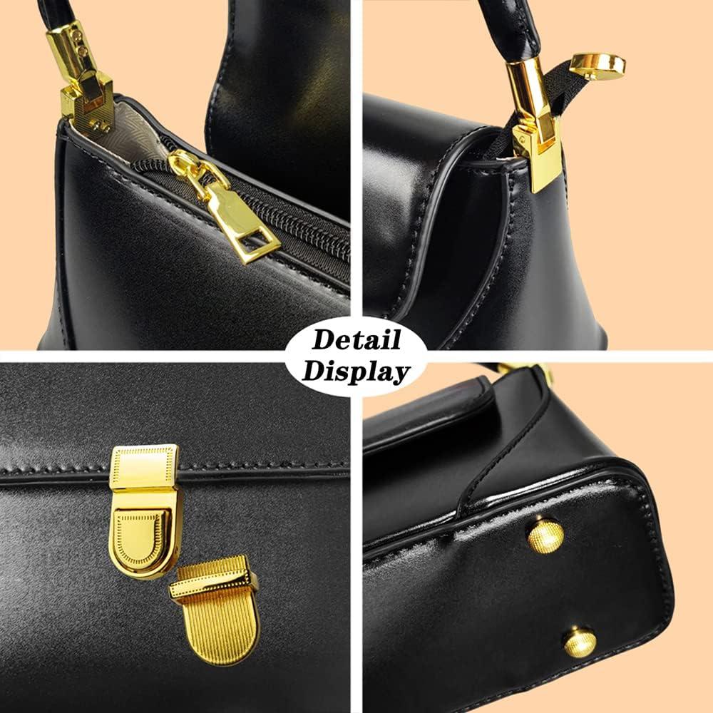 Bolso de Hombro Vintage para Mujeres Cuiab - Negro 27.94x9.4x11.43 cm