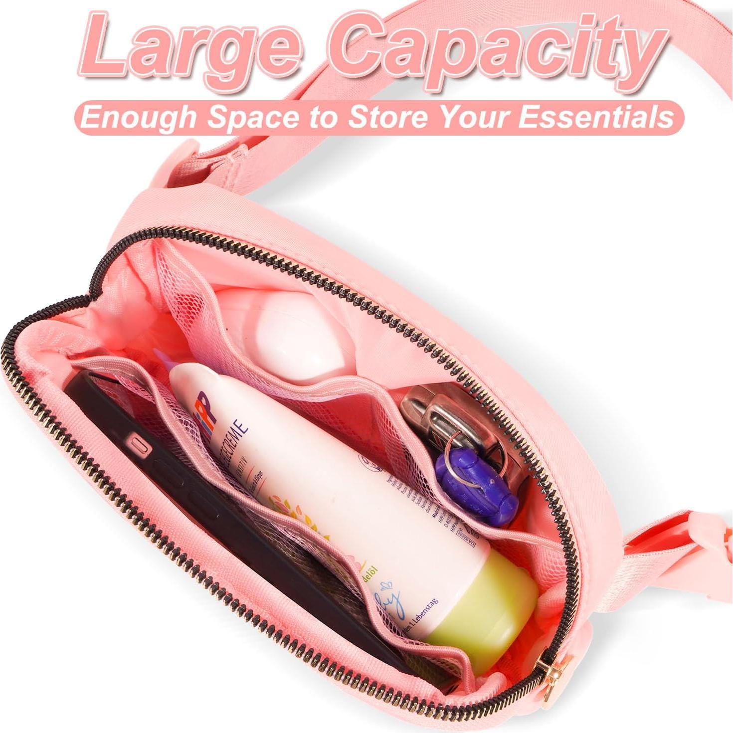 Riñonera Personalizada Uygafly para Mujeres - Color Durazno, Inicial K