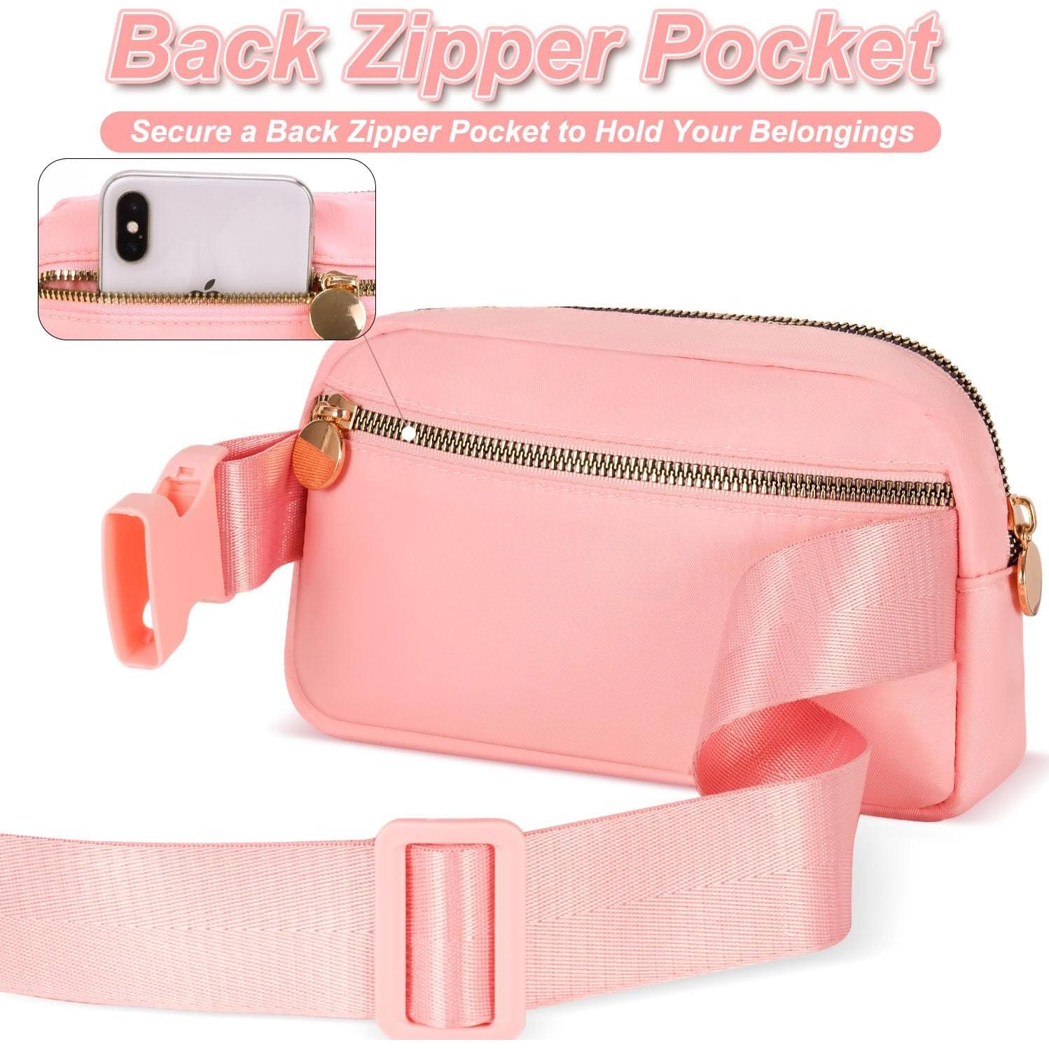 Riñonera Personalizada Uygafly para Mujeres - Color Durazno, Inicial K