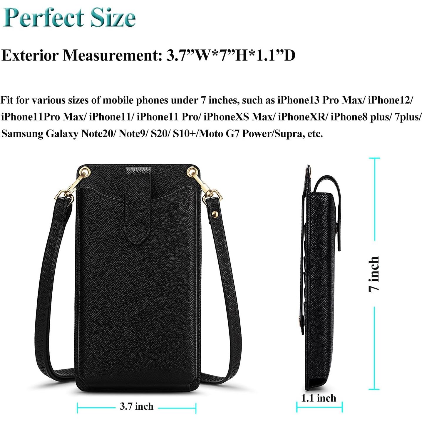 Bolso Cruzado Pequeño para Teléfono Celular Peacocktion Negro