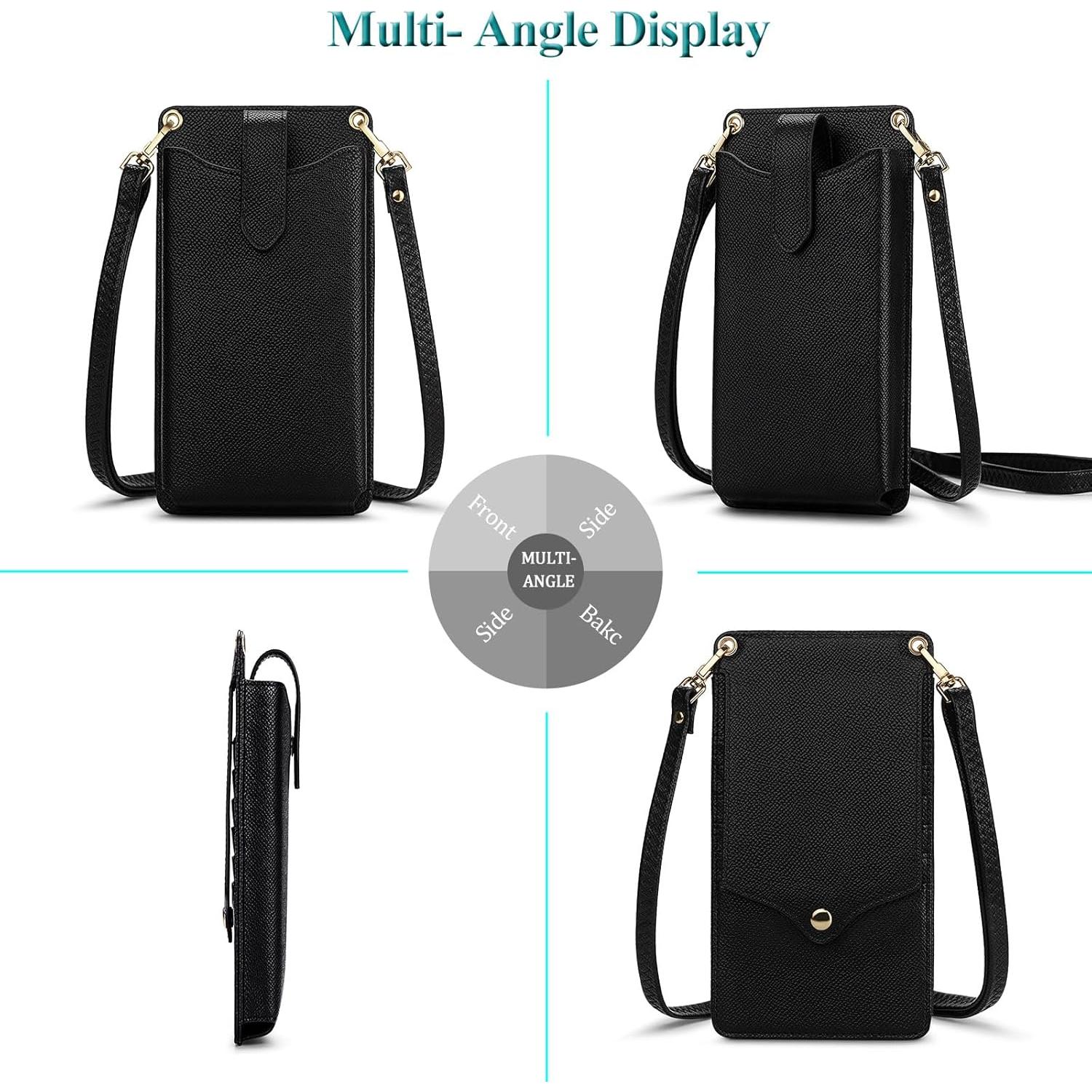 Bolso Cruzado Pequeño para Teléfono Celular Peacocktion Negro