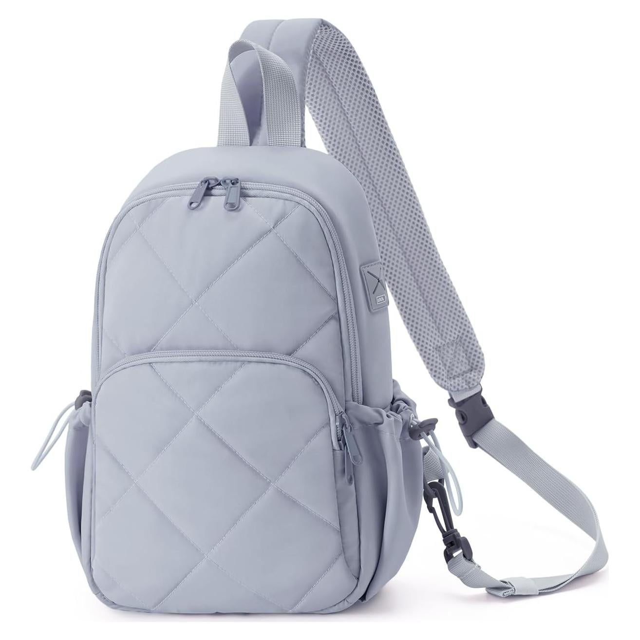 Bolsa de Hombro Wandering Nature para Mujeres 7L Gris Acolchada