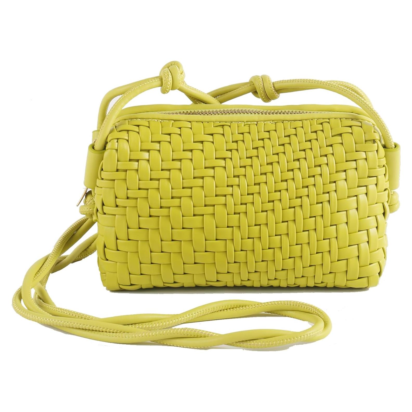 Bolso Cruzado de Cuero Vegano Dabdays Verde Claro 19x8x11cm