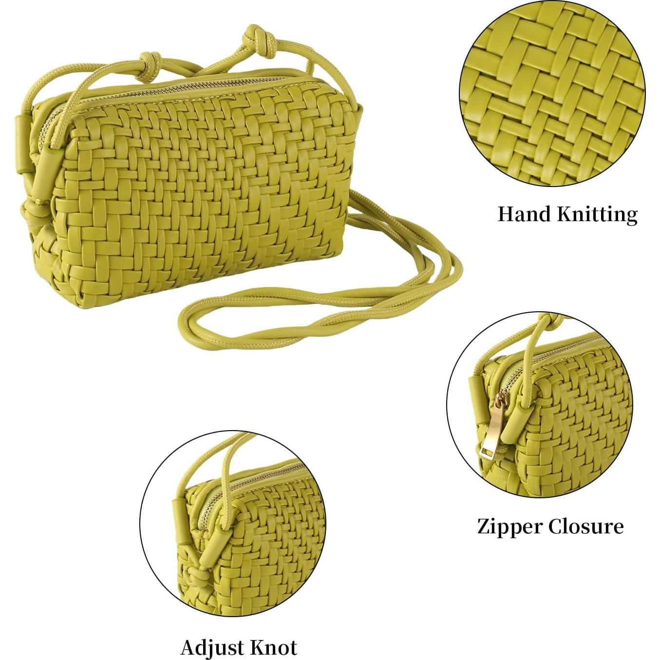 Bolso Cruzado de Cuero Vegano Dabdays Verde Claro 19x8x11cm