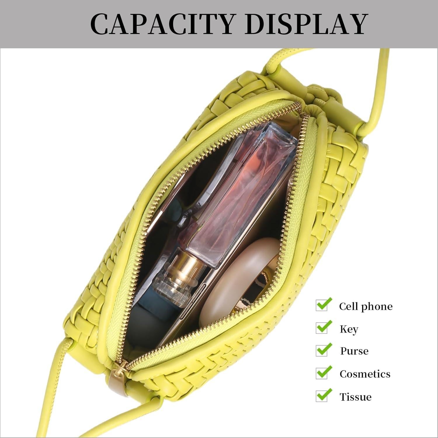 Bolso Cruzado de Cuero Vegano Dabdays Verde Claro 19x8x11cm