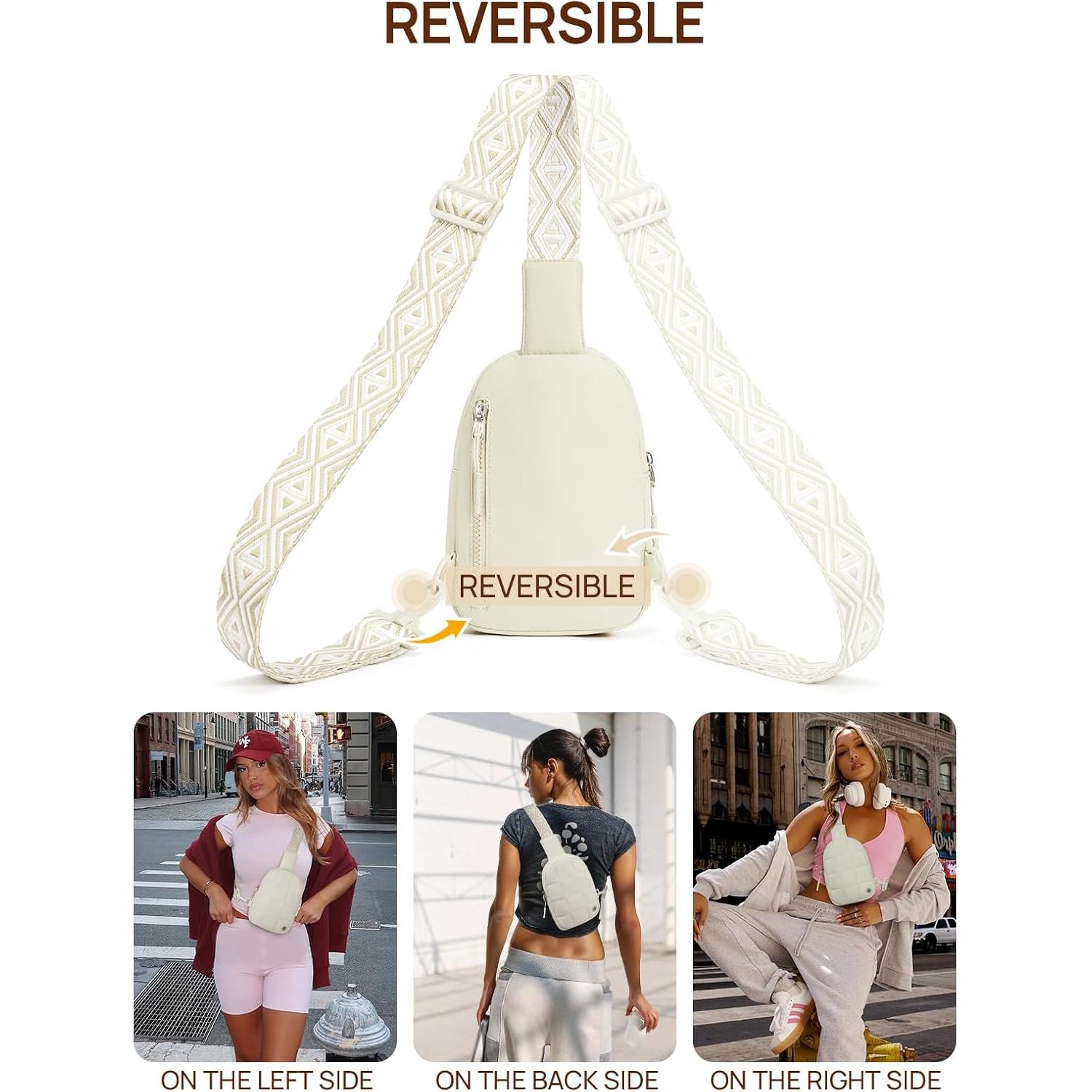 Bolso Cruzado Acolchado Telena para Mujeres - Blanco Marfil