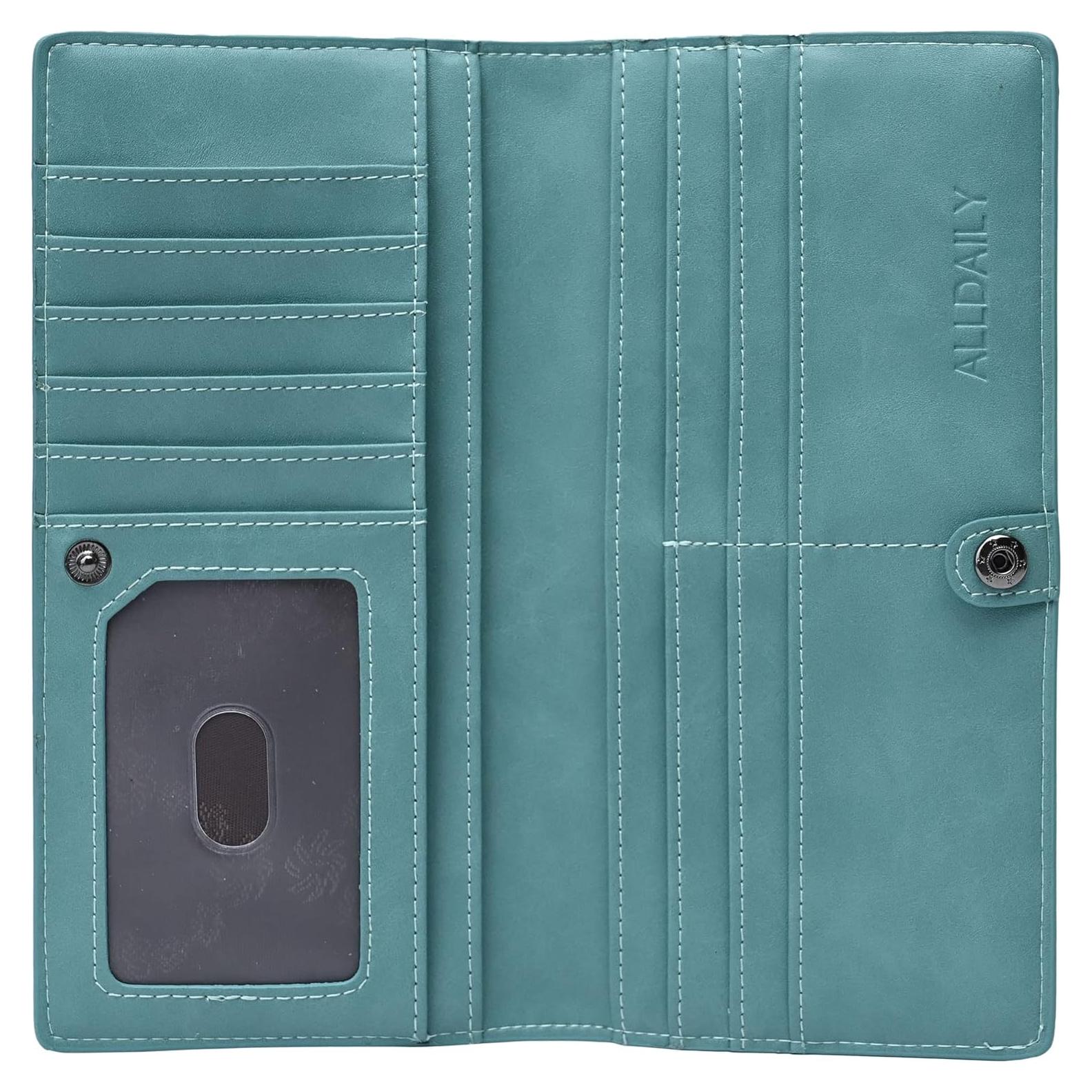 Billetera Ultra Slim para Mujeres Al1633PRBU con Bloqueo RFID