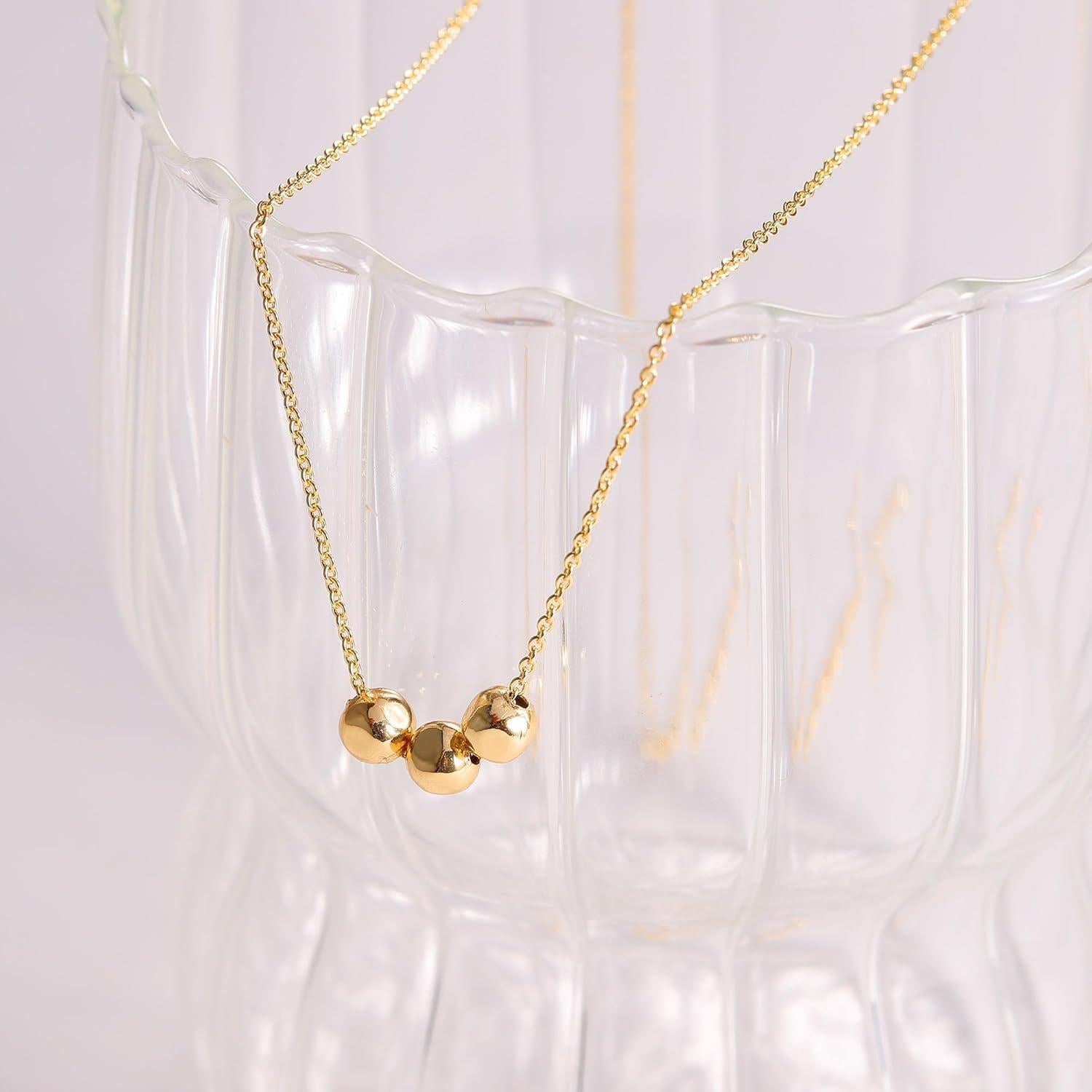 Collar Bañado en Oro 14K para Mujeres con Perla Irregular