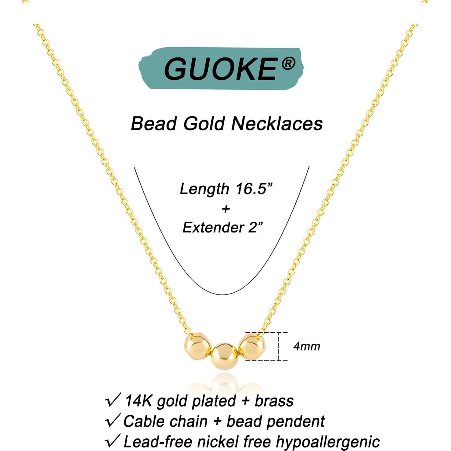 Collar Bañado en Oro 14K para Mujeres con Perla Irregular