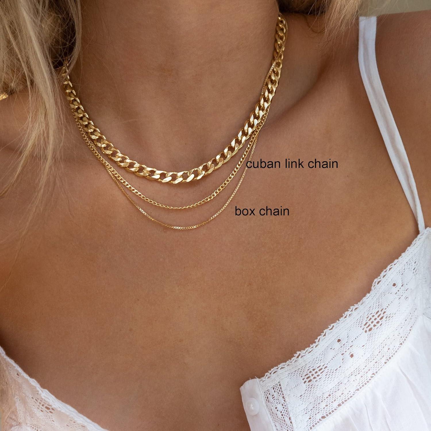 Collar de Cadena de Oro Tewiky para Mujeres 39.37 cm Hipoalergénico