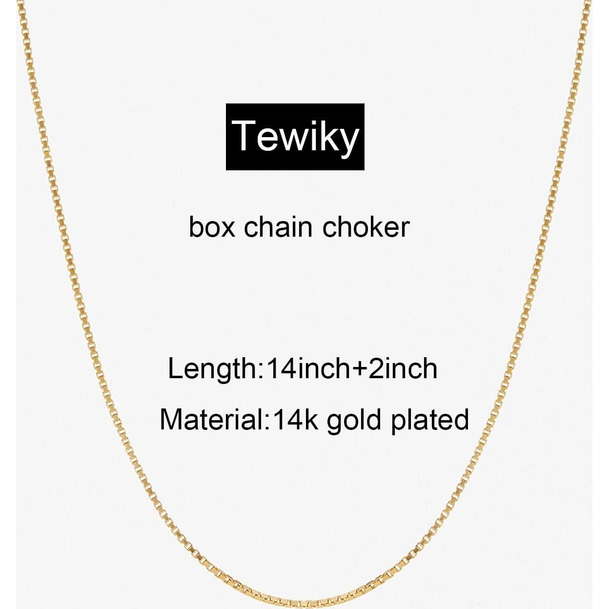 Collar de Cadena de Oro Tewiky para Mujeres 39.37 cm Hipoalergénico