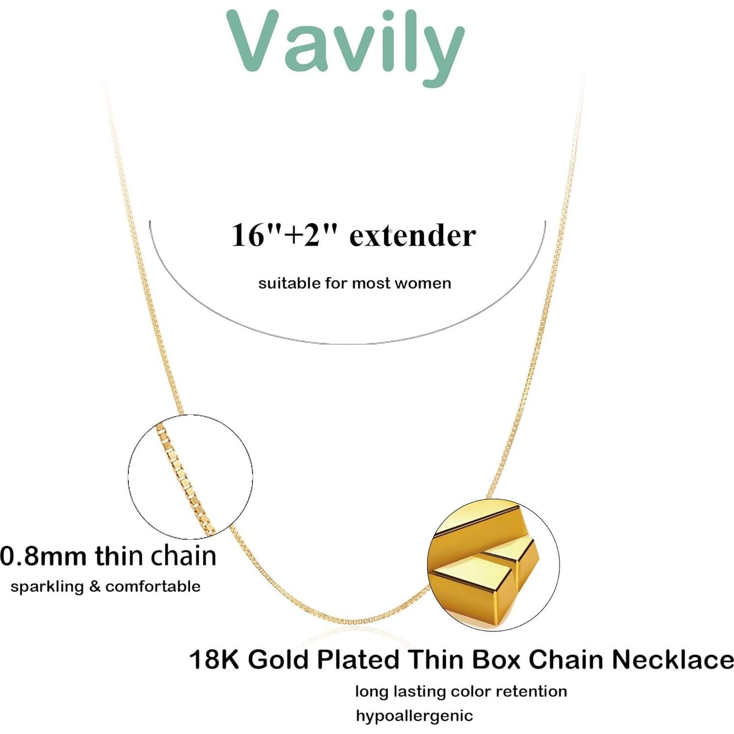 Collar Choker de Oro 18K Minimalista Cadena de Caja 40.64 cm