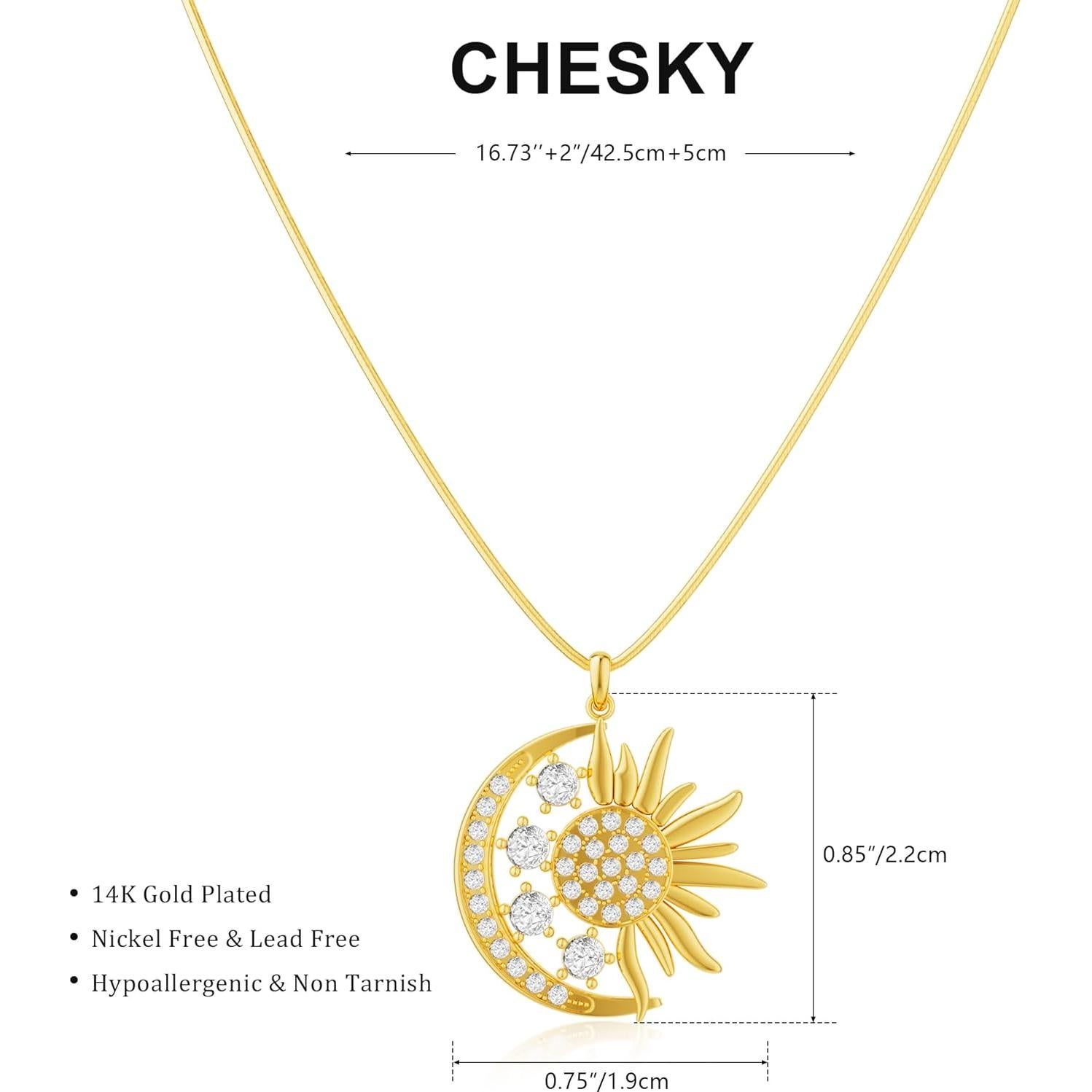 Collar en Capas CHESKY de Oro 14K Hipoalergénico para Mujeres