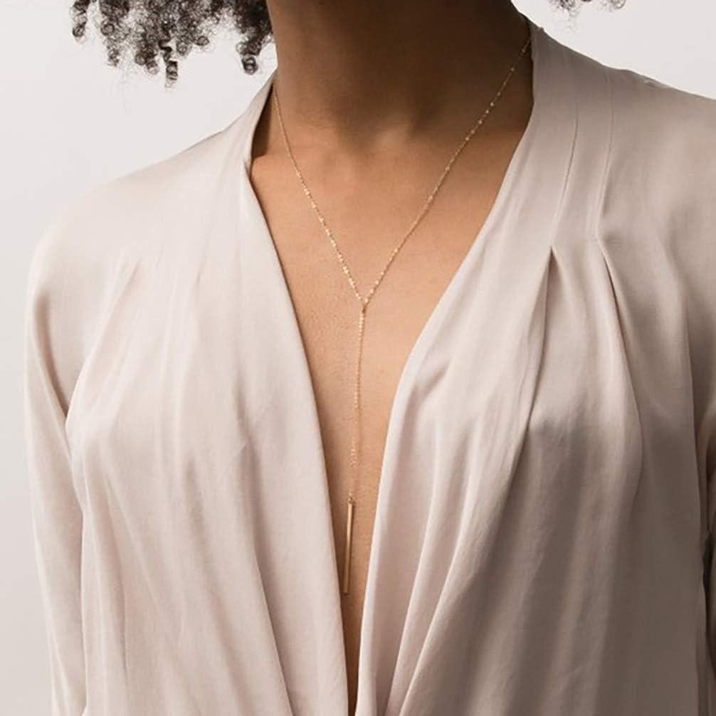 Collar Lariat Dainty Itianxi 18K Baño de Oro 48.26 cm