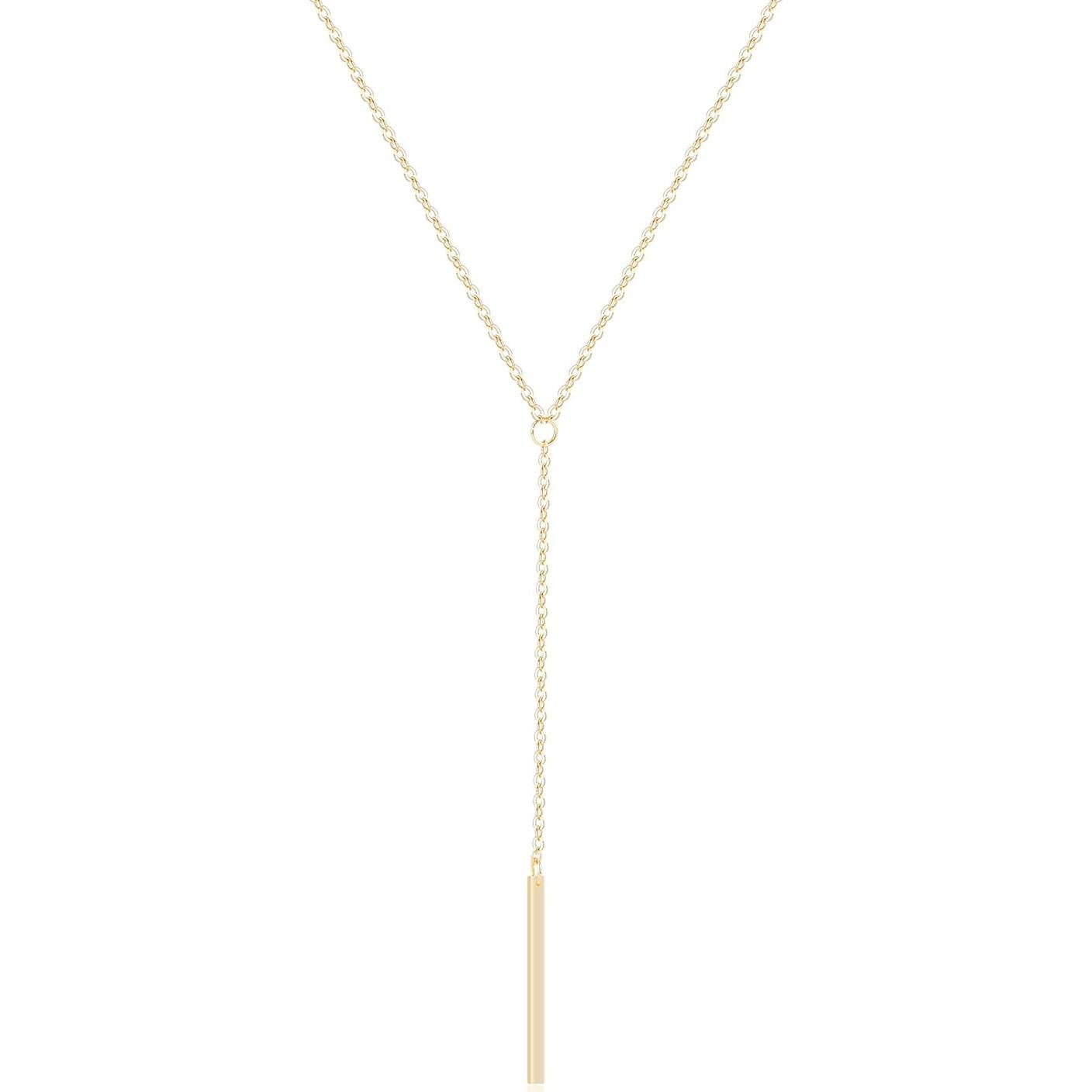 Collar Lariat Dainty Itianxi 18K Baño de Oro 48.26 cm