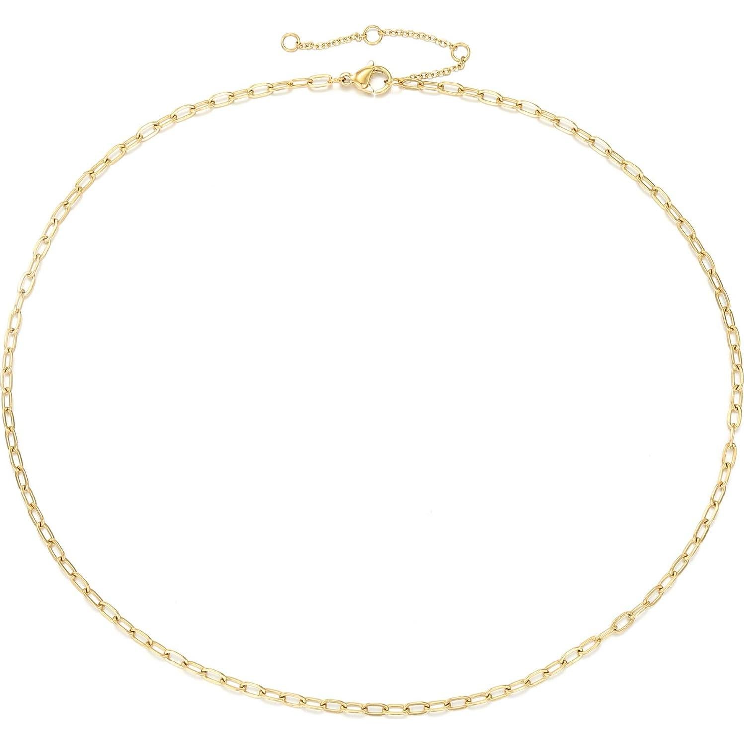 Collar Choker Delicado Lcherry Chapado en Oro 14K para Mujeres