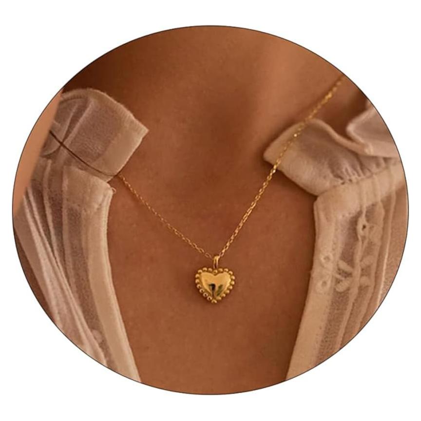 Collar Corazón Delicado Sufope 14k Oro Rosa 42 cm Minimalista