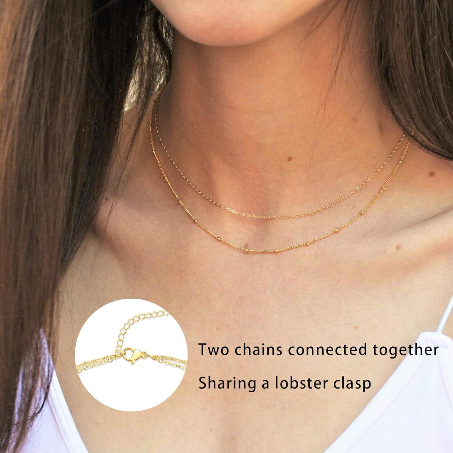 Collar Choker Dainty de Oro CHESKY para Mujeres 14k